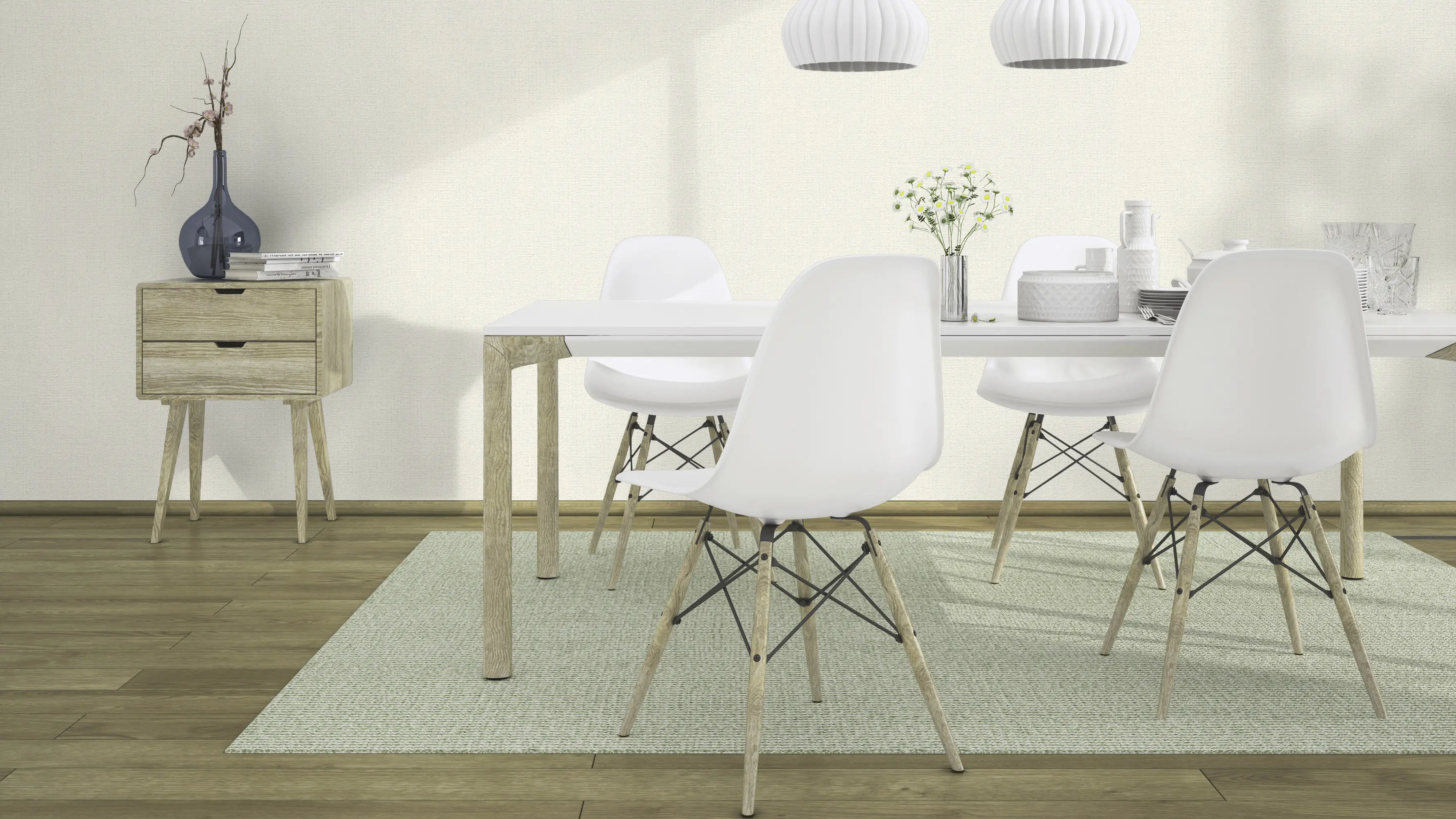 Rasch Vliestapete 639636 Andy Wand uni weiß 10,05 x 0,53 m