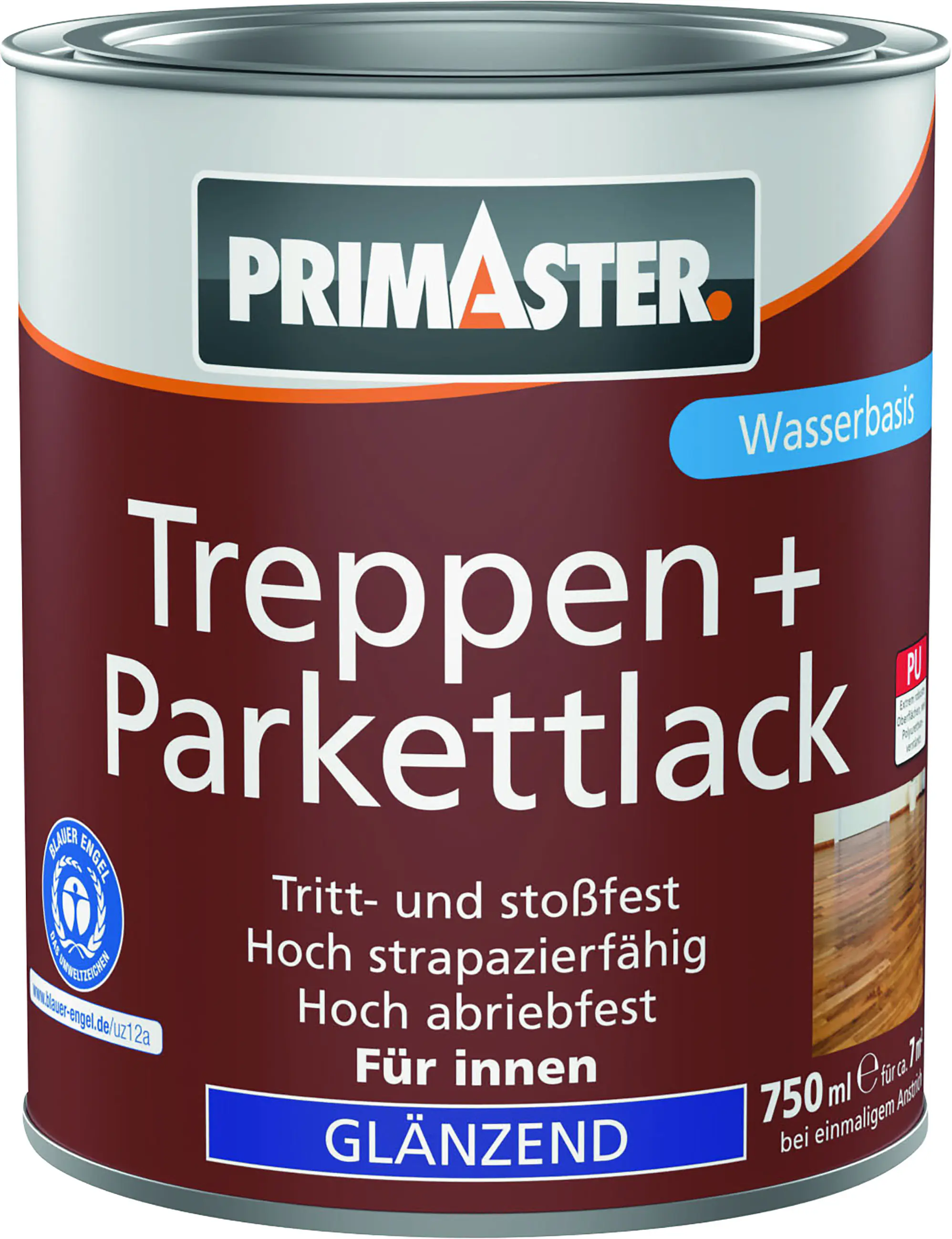 Primaster Treppen + Parkettlack farblos glänzend 750 ml Primaster Treppen + Parkettlack farblos glänzend 750 ml