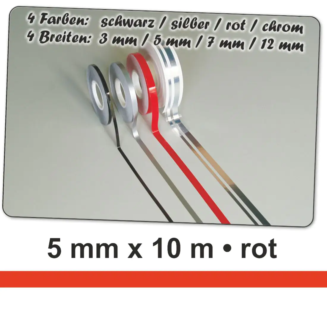 Hermann Schütz Auto Zierstreifen Deco-Stripe rot 5mm x 10m