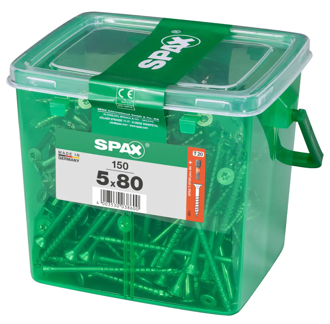 Spax Universalschrauben 5.0 x 80 mm TX 20 Senkkopf - 150 Stk.