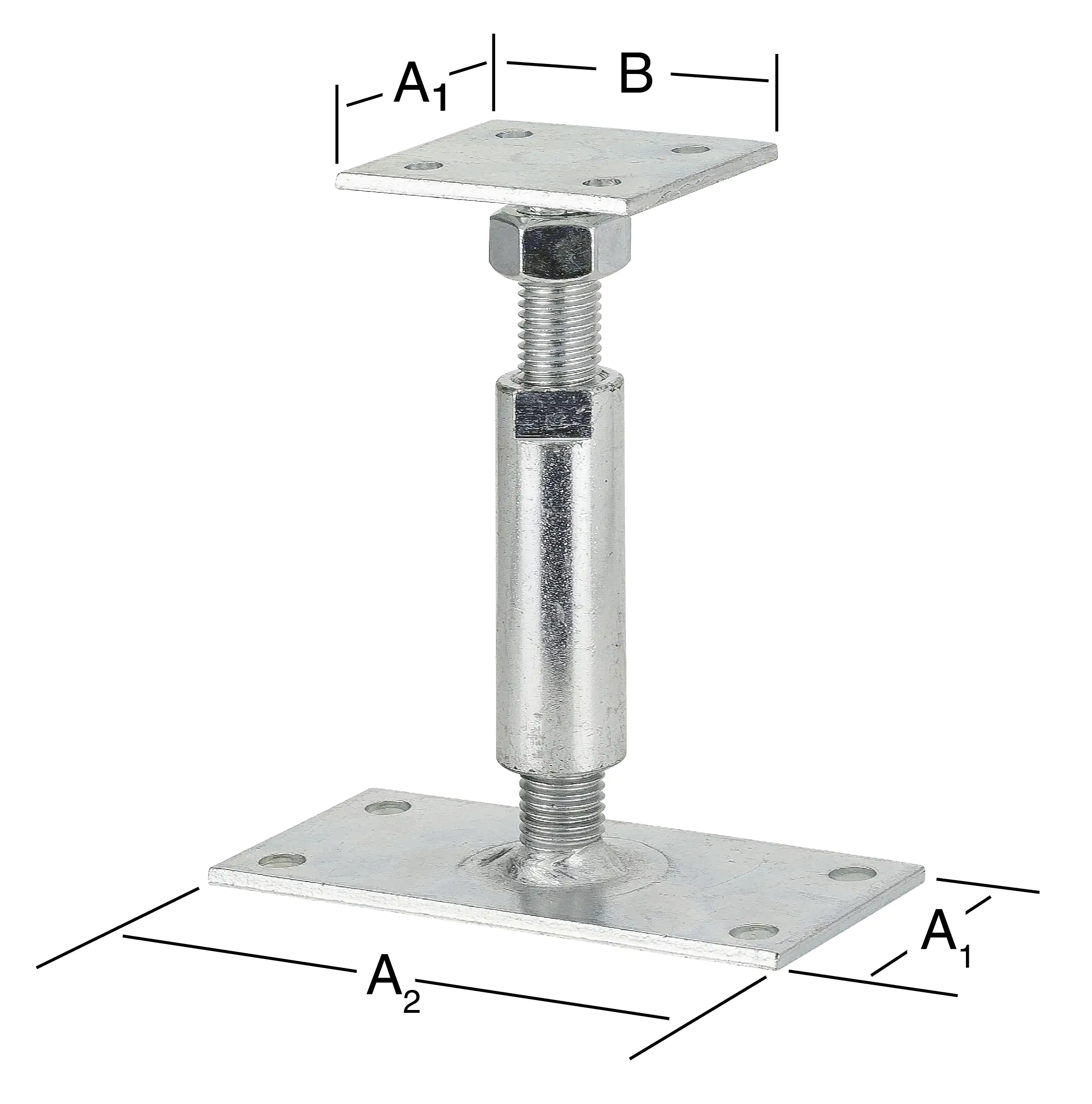 Vormann Podest-Stützenschuhe verzinkt 150/70 x 80 mm