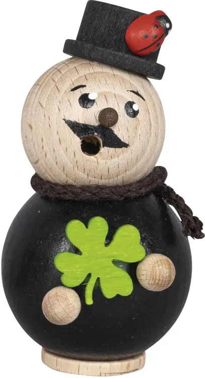 Mini-Räucherfigur Deko Holz Schornsteinfeger 8 cm
