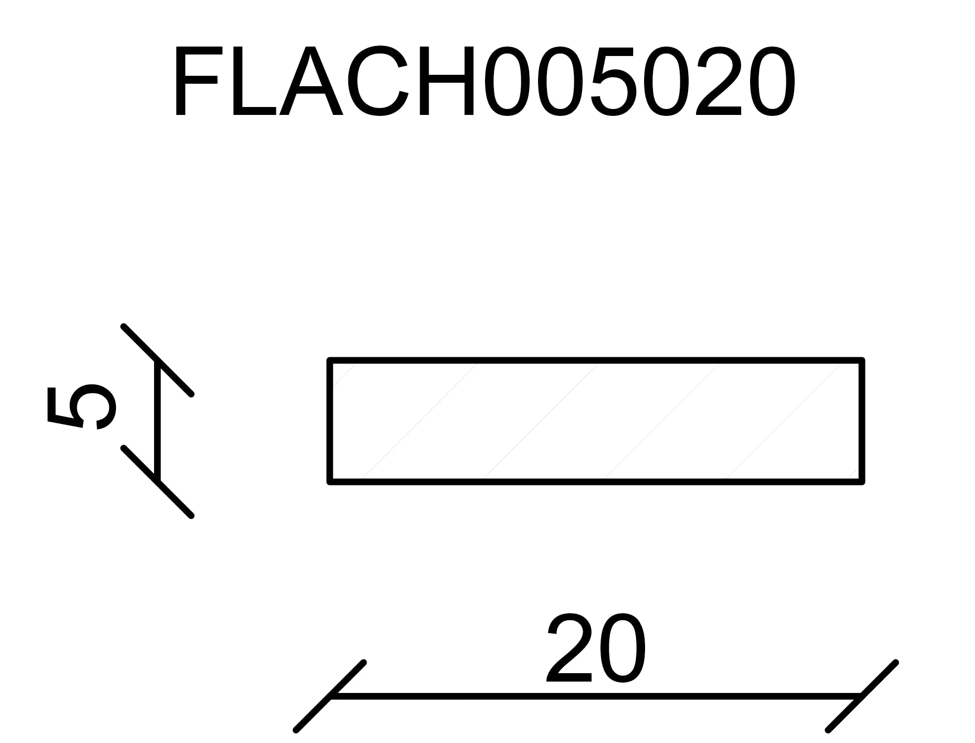 FN Neuhofer Flachleiste 95 cm 20 x 5 mm Buche