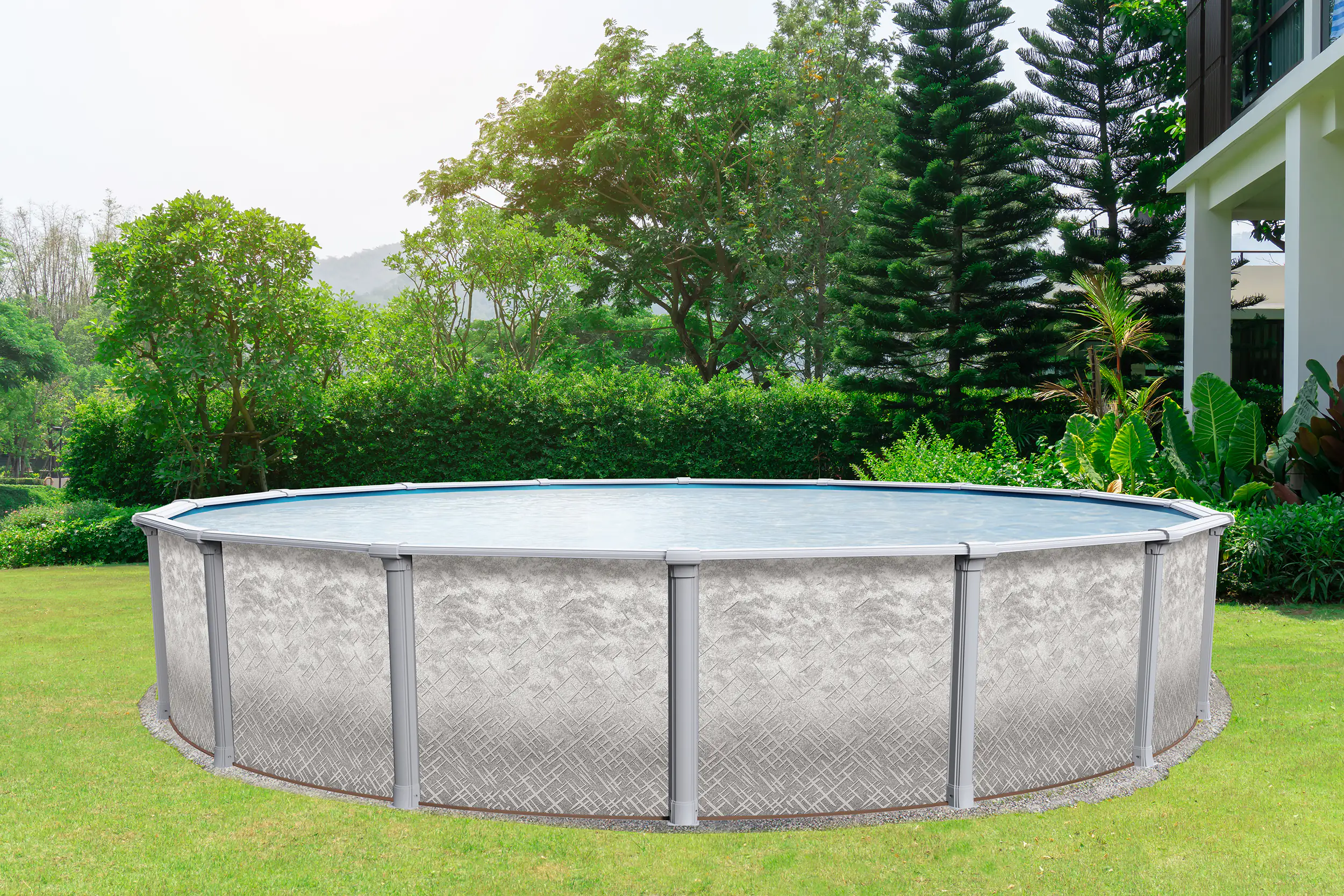 Steinbach Stahlwandpool Set Grande weiß, Ø 457 x 135 cm