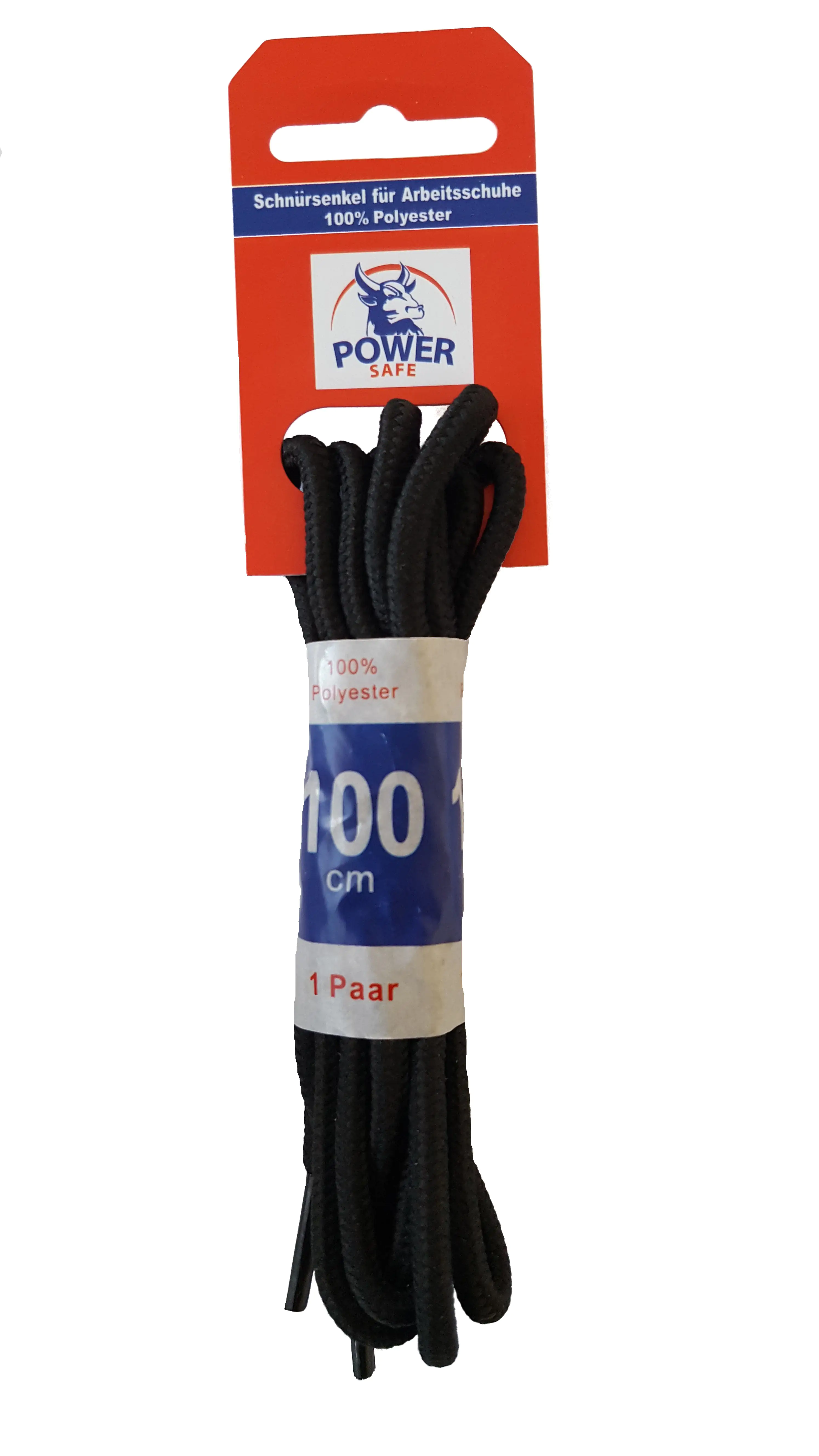 Power Safe Schnürsenkel Länge 100 cm, schwarz