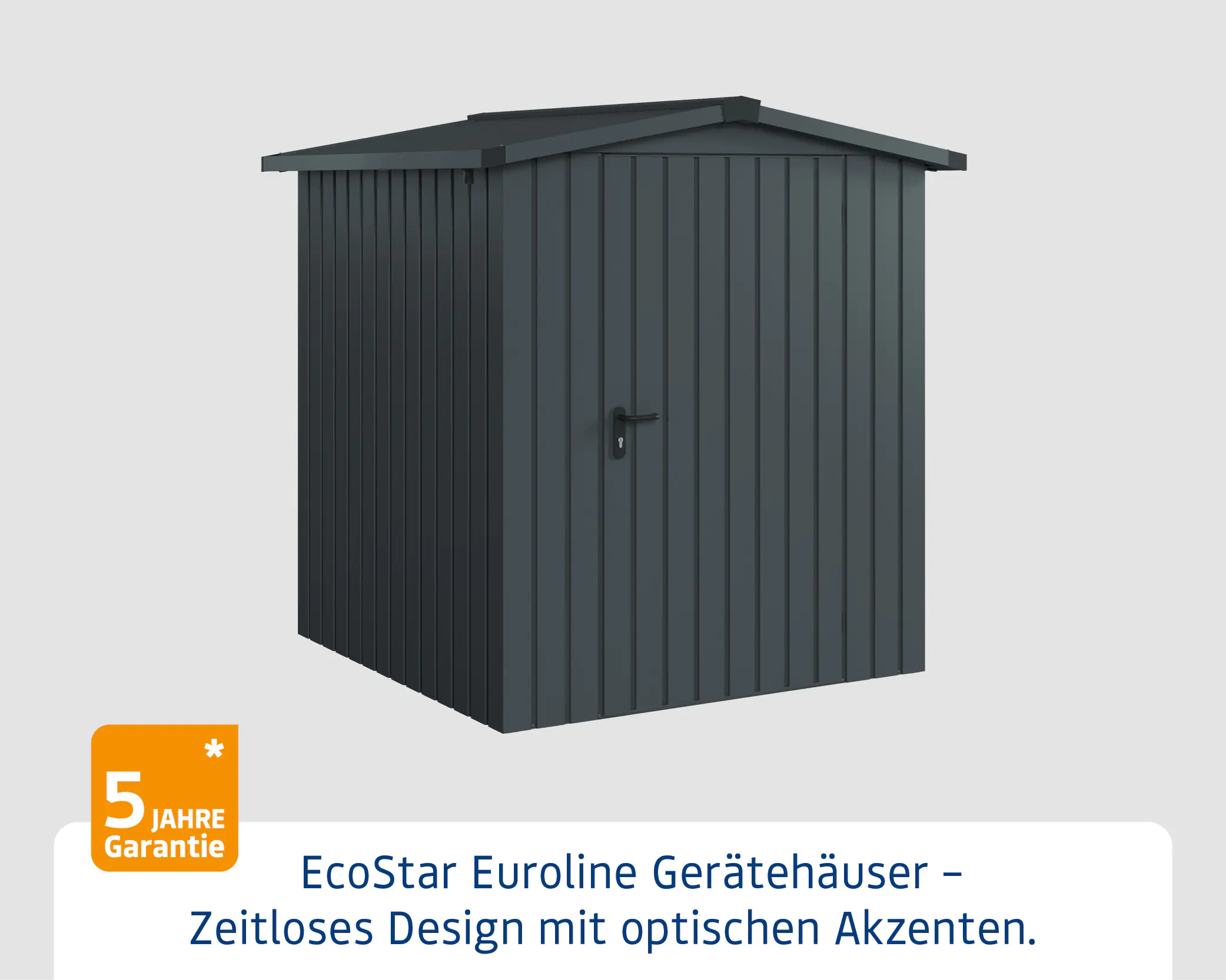 EcoStar Metallgerätehaus Euroline ESD2 anthrazit 166 x 166 cm 1-flg. EcoStar Metallgerätehaus Euroline ESD2 anthrazit 166 x 166 cm 1-flg.