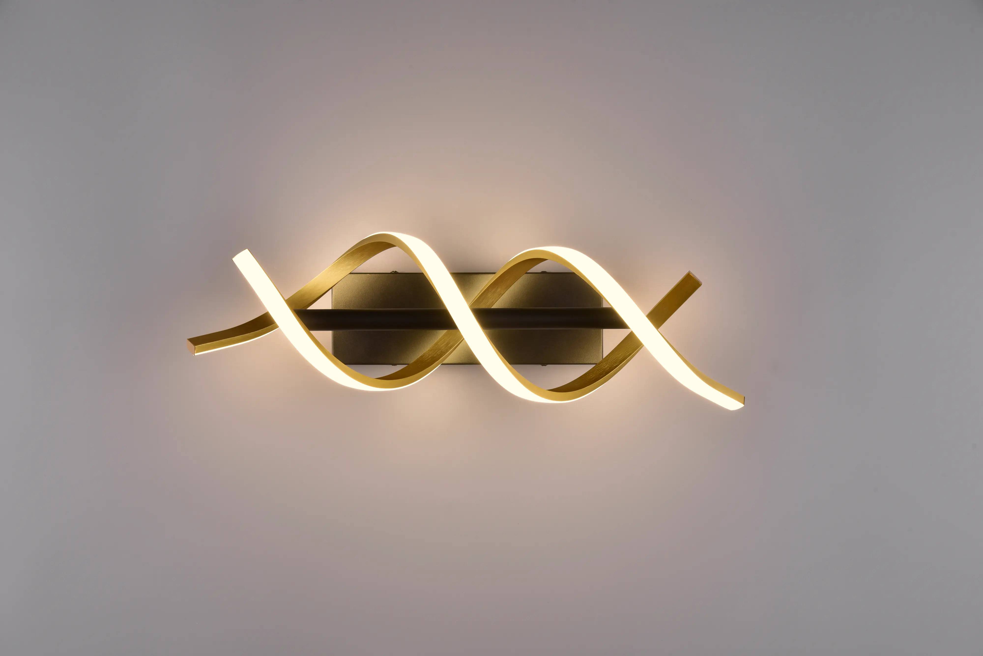 Trio LED-Wandleuchte Sequence 13,5 x 46 cm warmweiß-neutralweiß messing dimmbar