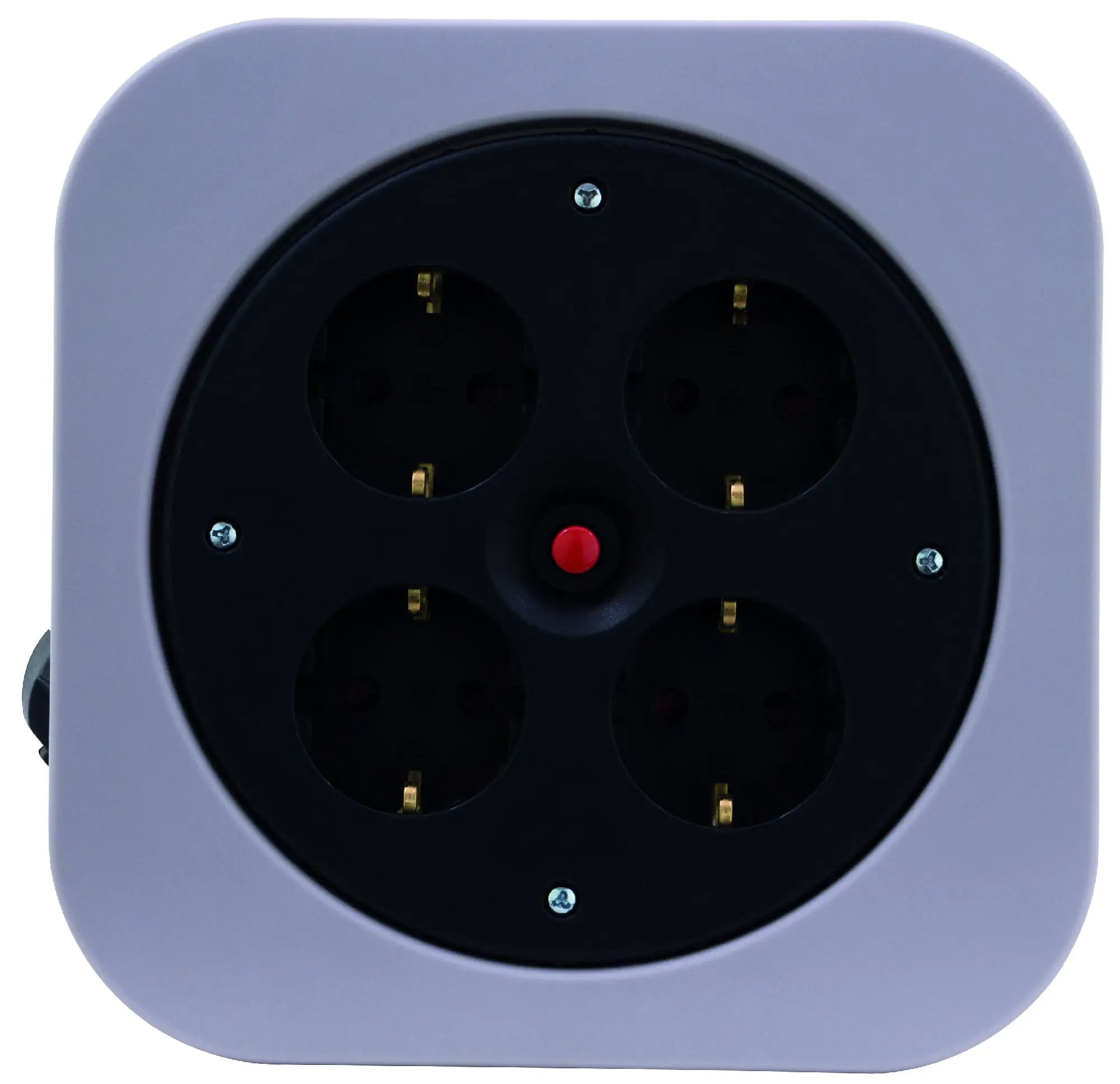 REV Kabelbox 4-fach Schutzkontaktsteckdose H05VV-F 3G1,5 blau schwarz 10 m