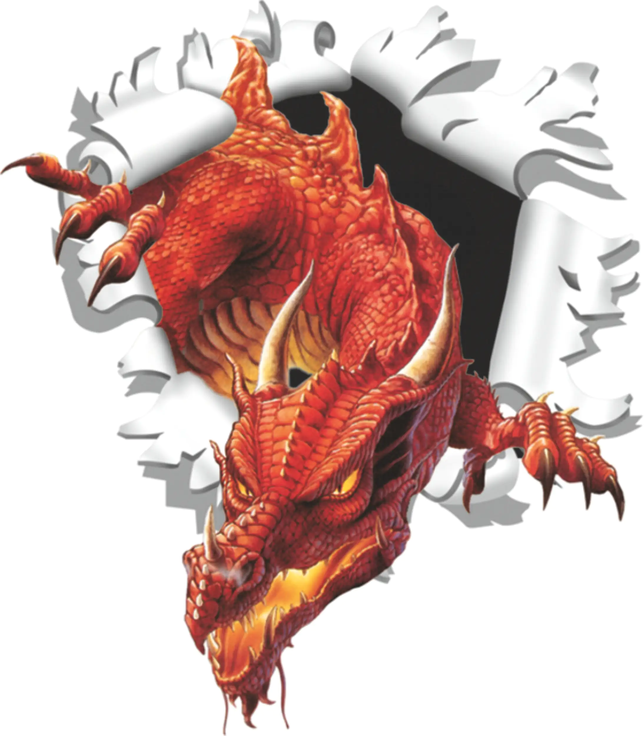 4002341250522 Hermann Schütz Aufkleber Einschussloch 90mm Motiv Drache 80x80mm