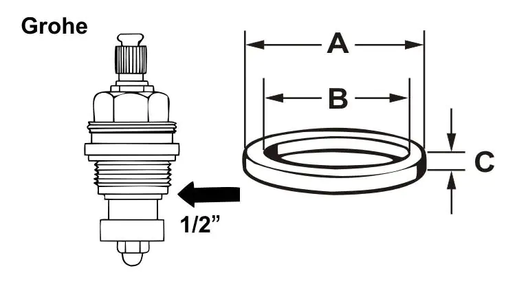 Cornat O-Ring für Grohe Longlife Oberteile Ø 16 mm