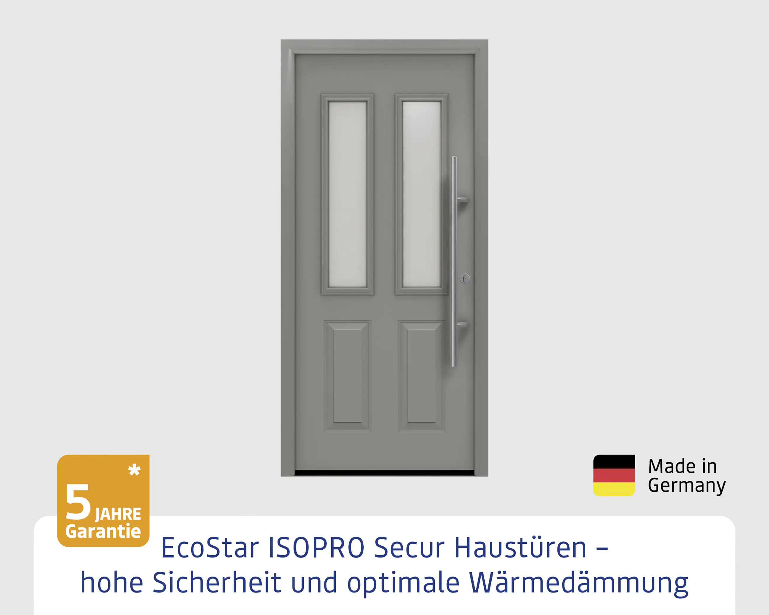 EcoStar Haustür ISOPRO Secur IPS 410S RC2 graualuminium 110 x 210 cm EcoStar Haustür ISOPRO Secur IPS 410S RC2 graualuminium 110 x 210 cm