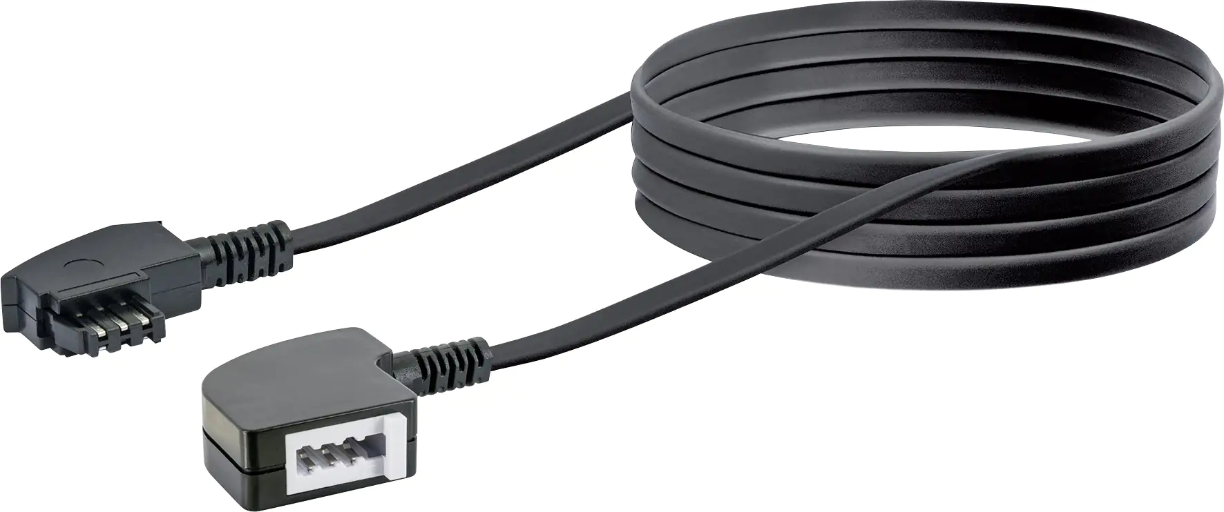 Schwaiger Verlängerungskabel TAE 6 m TAE-Buchse zu TAE-Stecker, schwarz Schwaiger Verlängerungskabel TAE 6 m TAE-Buchse zu TAE-Stecker, schwarz