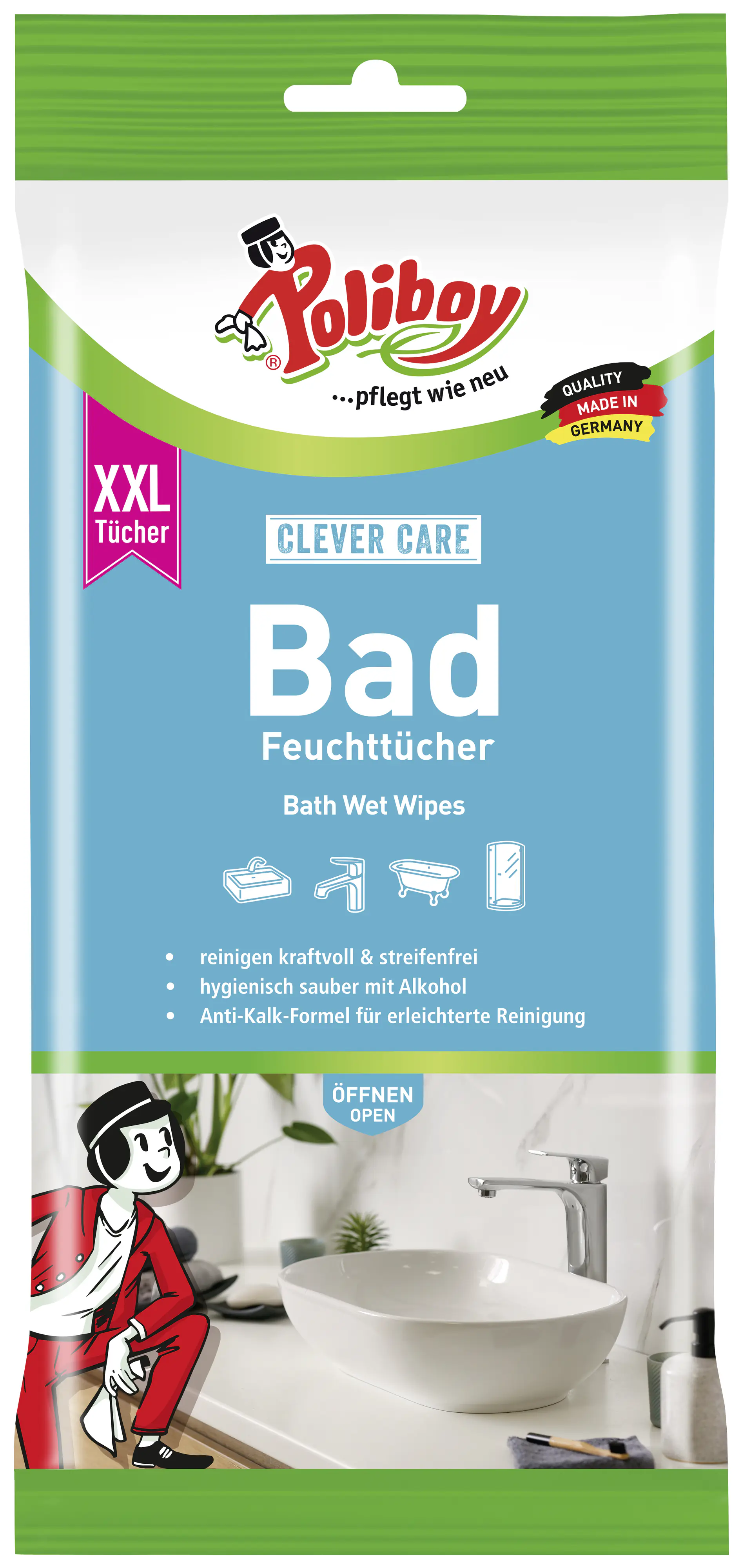 Poliboy XXL Bad Feuchttücher 24 Stück