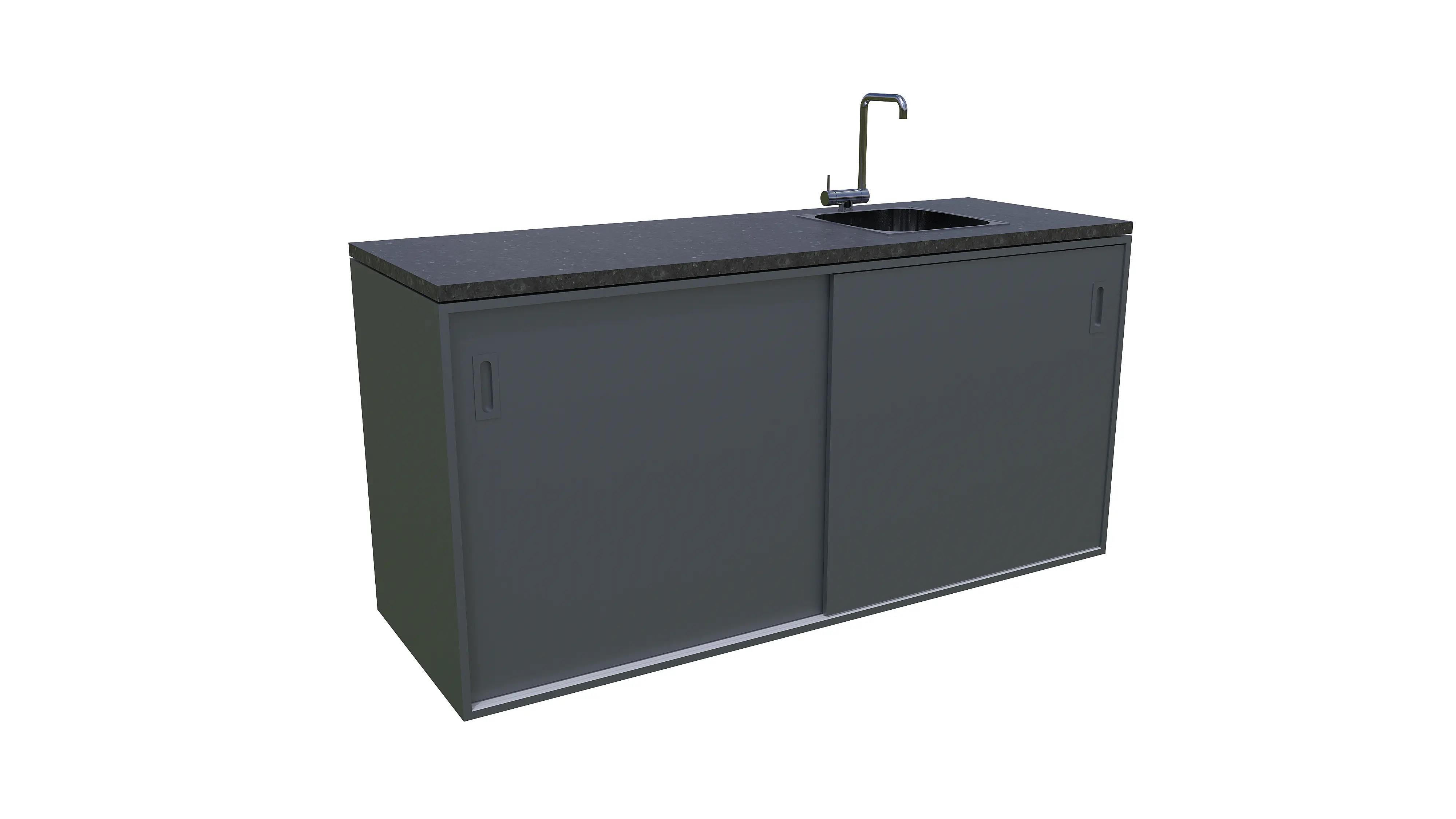 Bellano Living Element für Outdoorküchen inkl. Spüle rechts und 2 Türen anthrazit granit Bellano Living Element für Outdoorküchen inkl. Spüle rechts und 2 Türen anthrazit granit