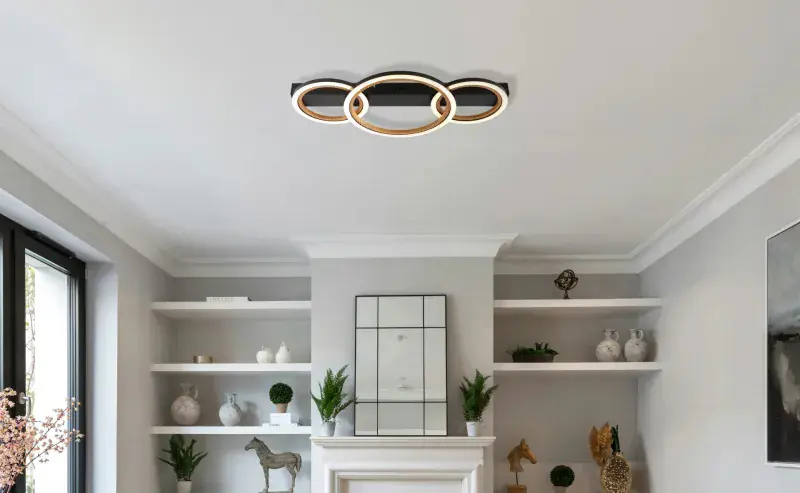 Globo Deckenleuchte Dakari I 58 x 30 cm L x B schwarz warmweiß