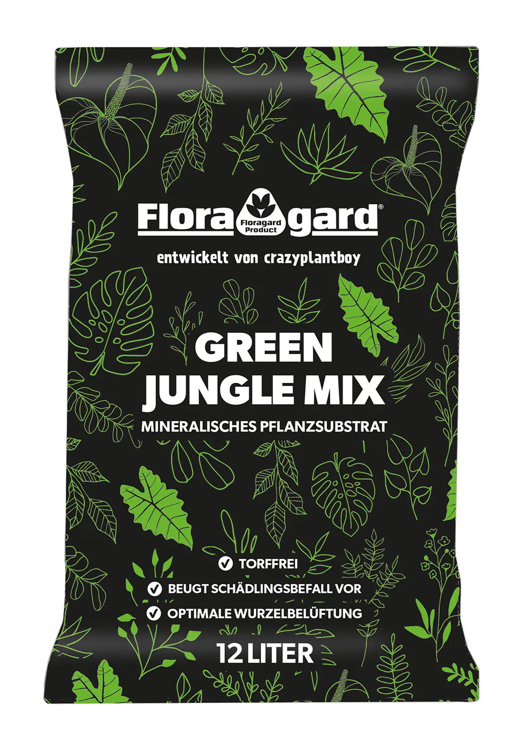 Floragard Green Jungle Mix mineralische Pflanzerde torffrei 12 L Floragard Green Jungle Mix mineralische Pflanzerde torffrei 12 L