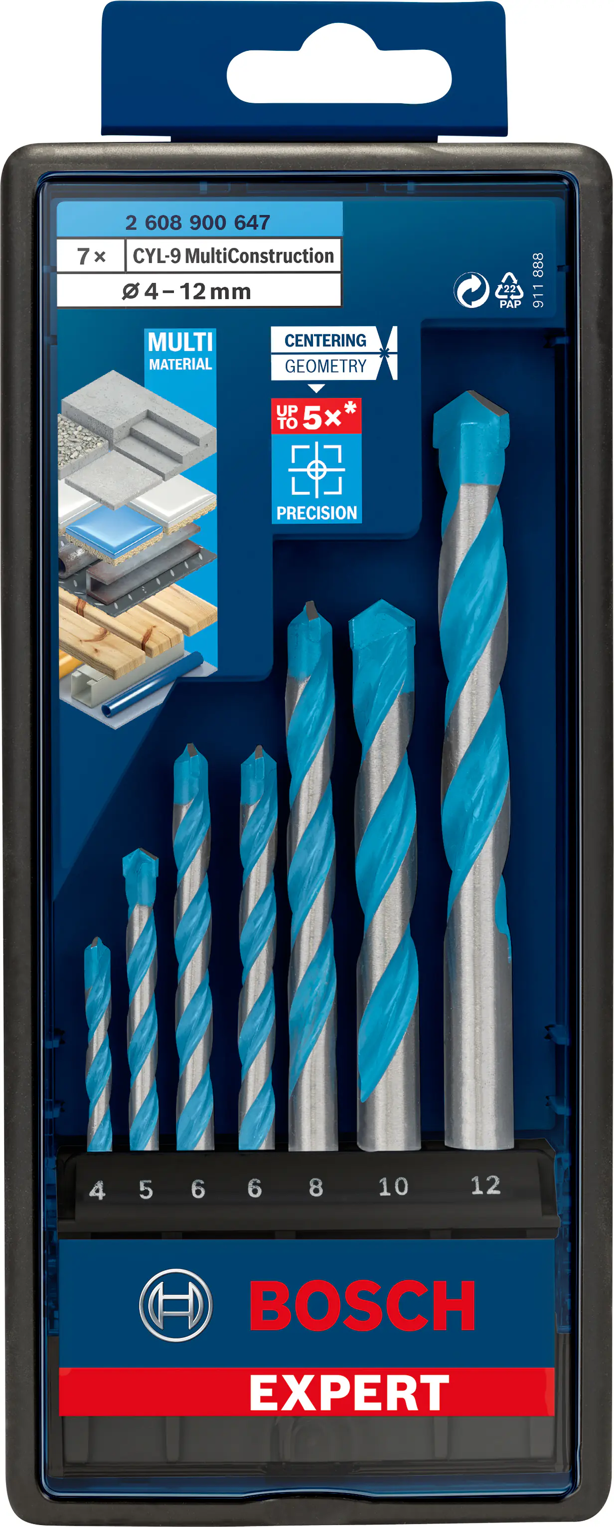 Bosch Expert MultiConstruction CYL-9 Bohrer-Set 7-teilig Bosch Expert MultiConstruction CYL-9 Bohrer-Set 7-teilig