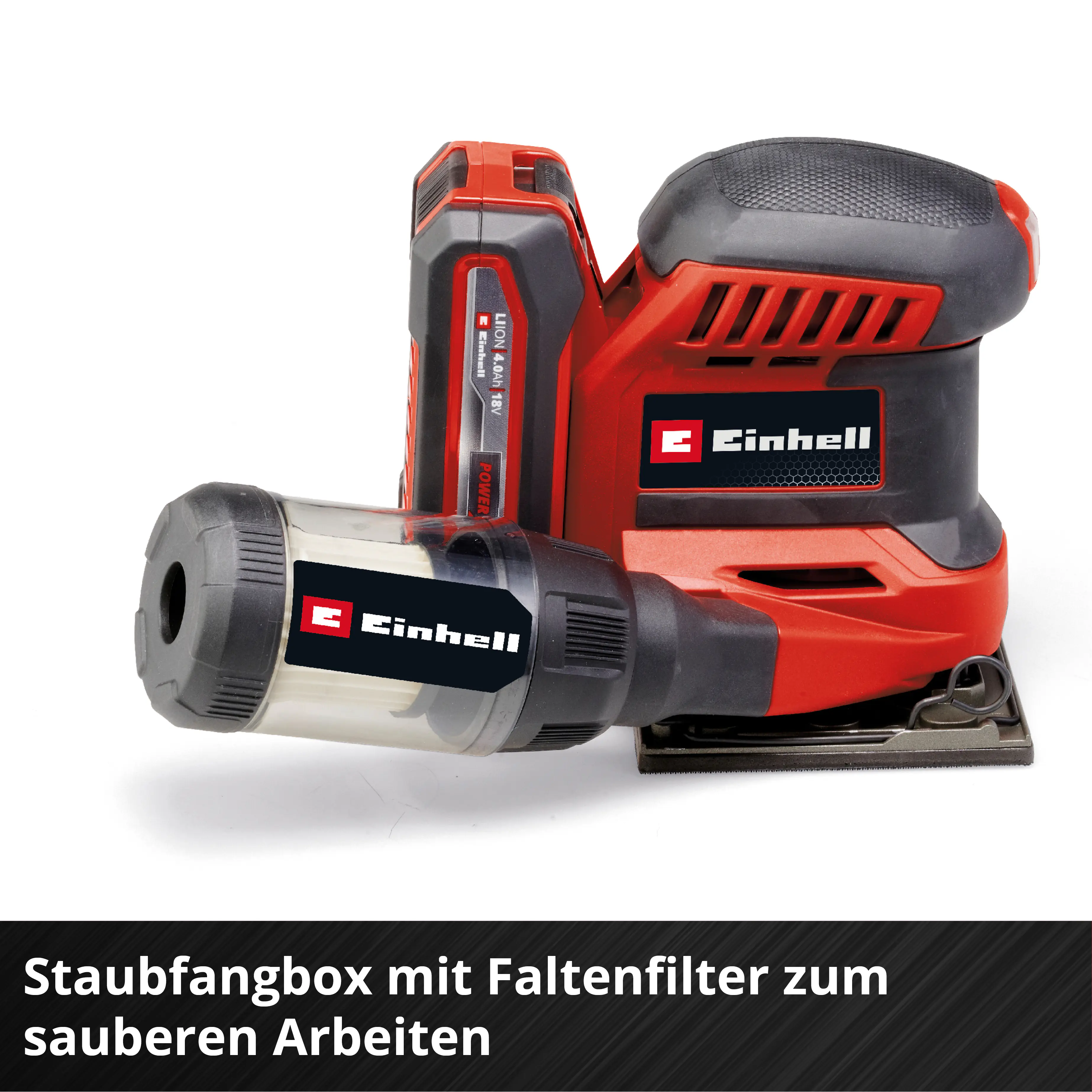Einhell Expert Akku-Faustschleifer TE-OS 18/113 Li Solo