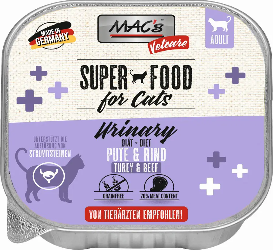 Macs Cat Vetcare Urinary Pute & Rind 100 g
