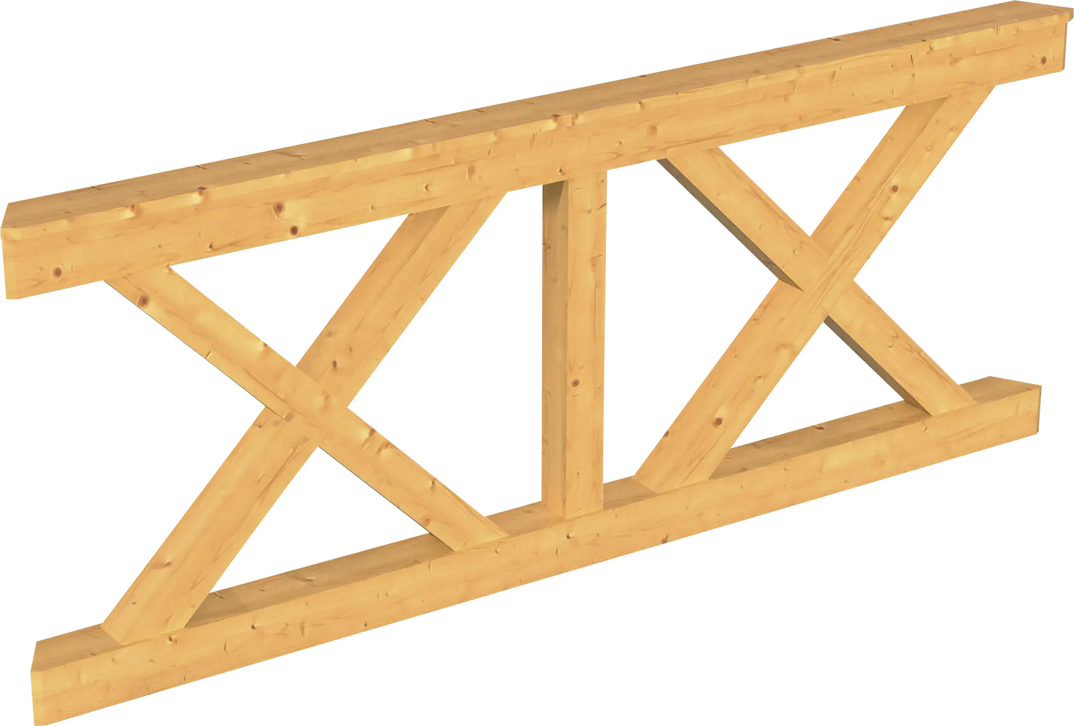 SKAN HOLZ Brüstung Andreaskreuz 180 x 84 cm, Douglasie, natur