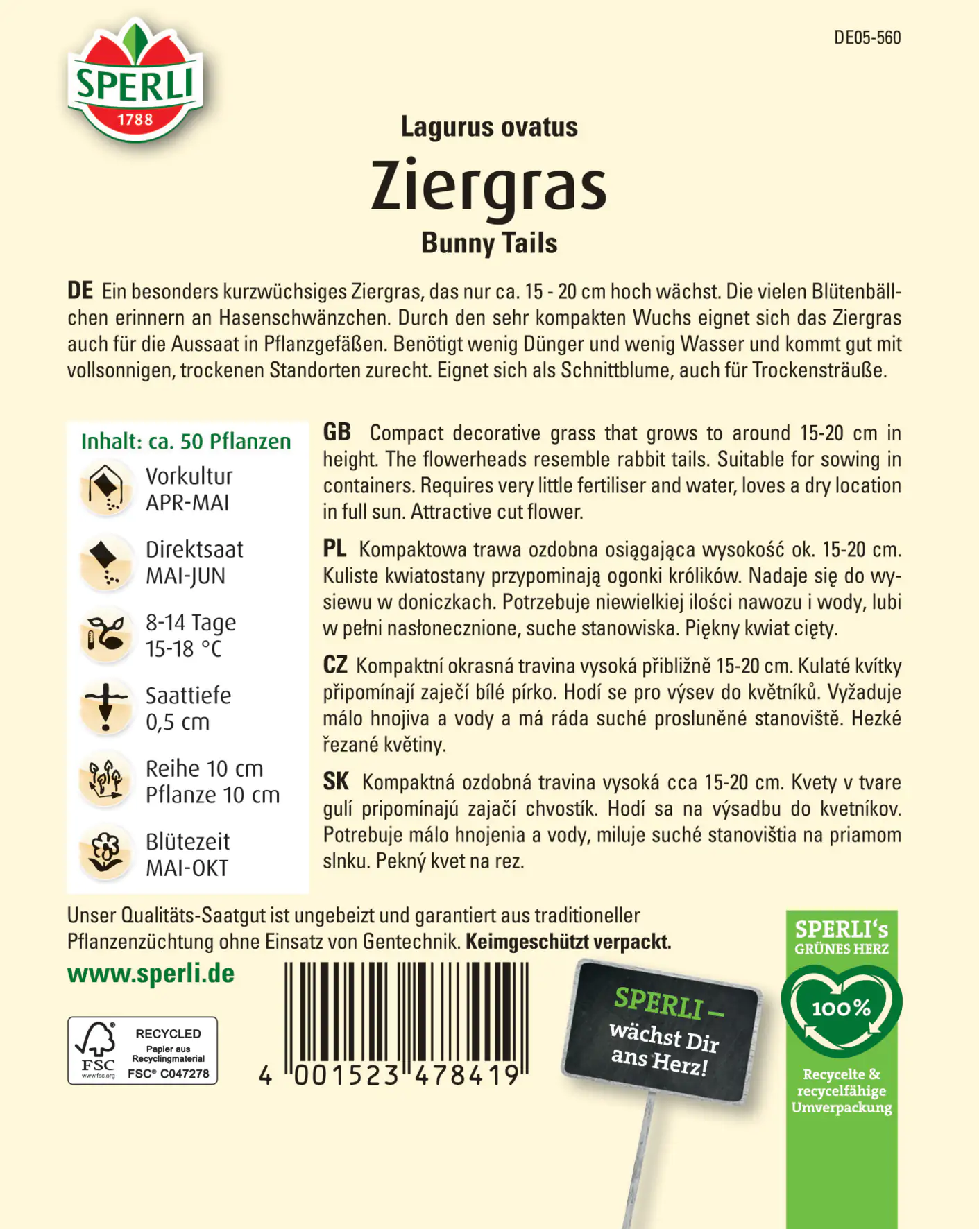 Sperli Ziergras Bunny Tails