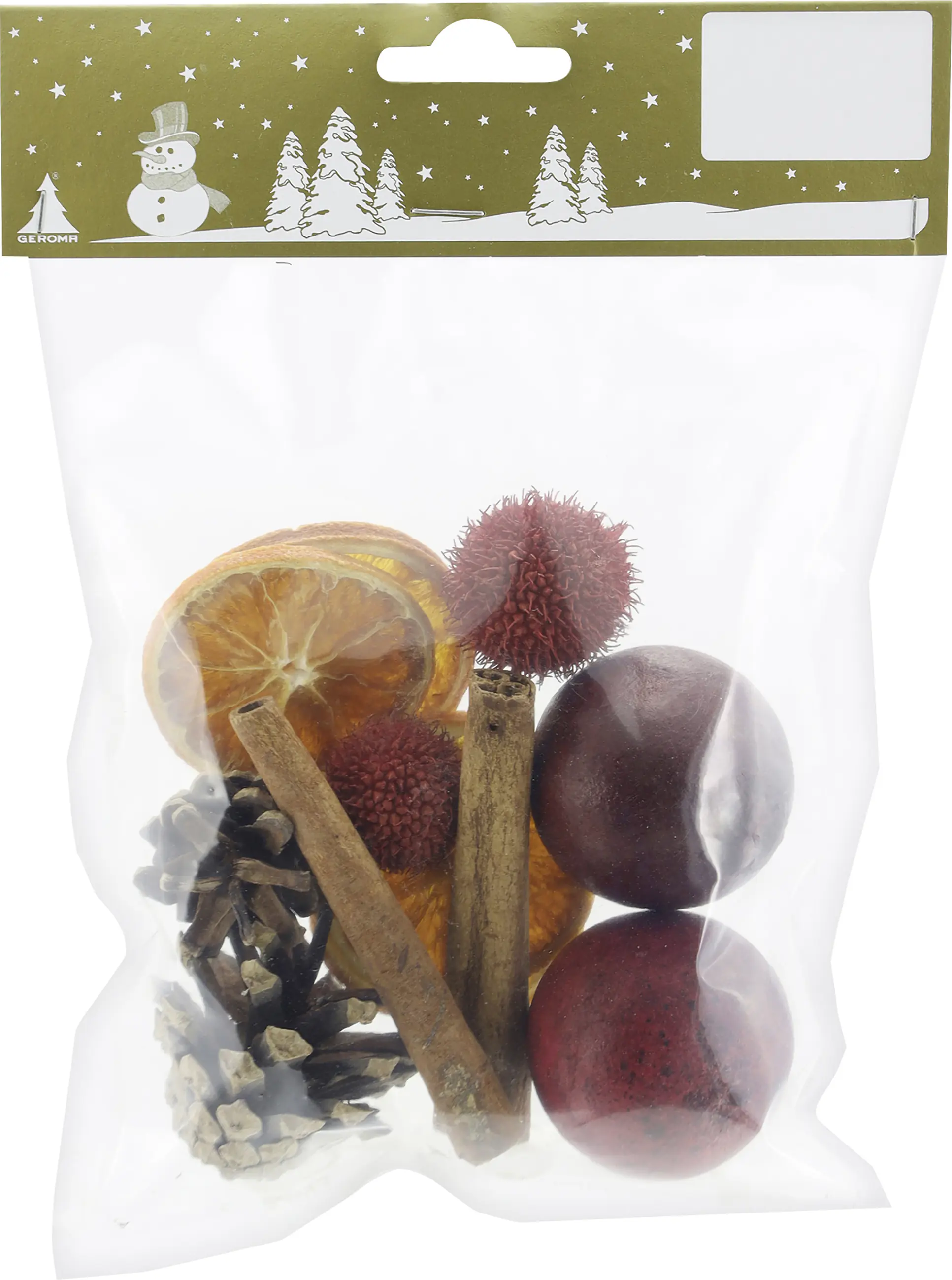 Streudeko Weihnachten Mischbeutel 18 x 11 cm natur rot