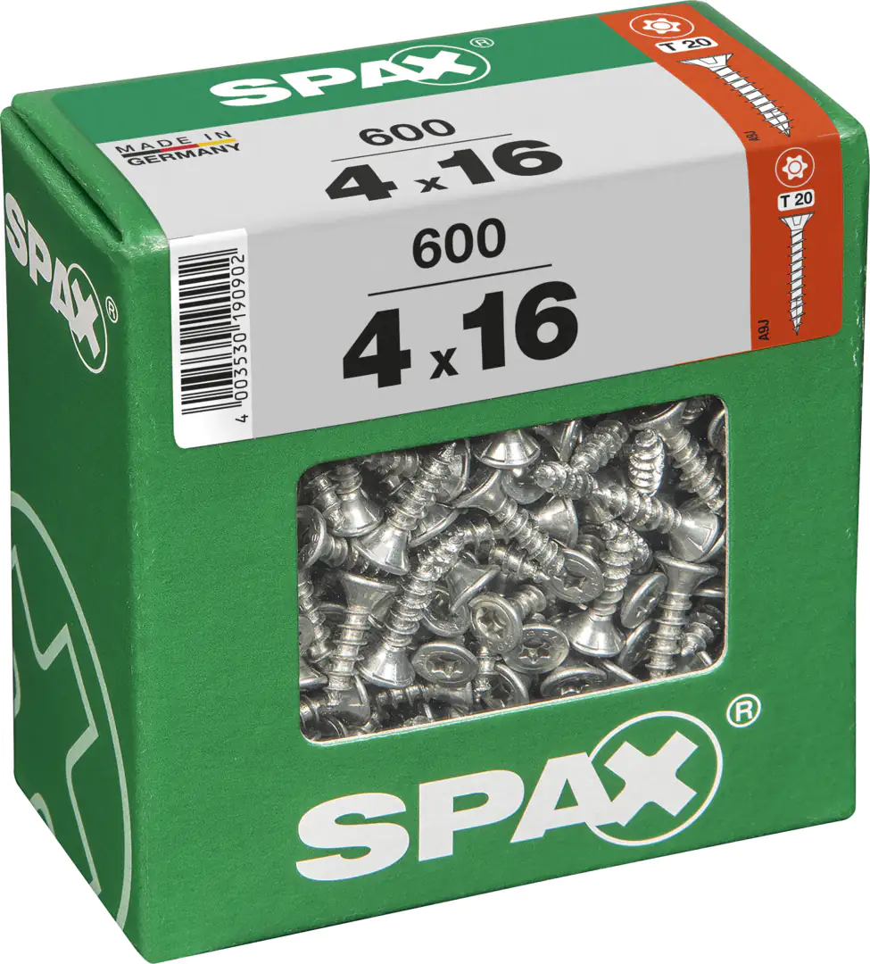 Spax Universalschrauben 4.0 x 16 mm TX 20 - 600 Stk.