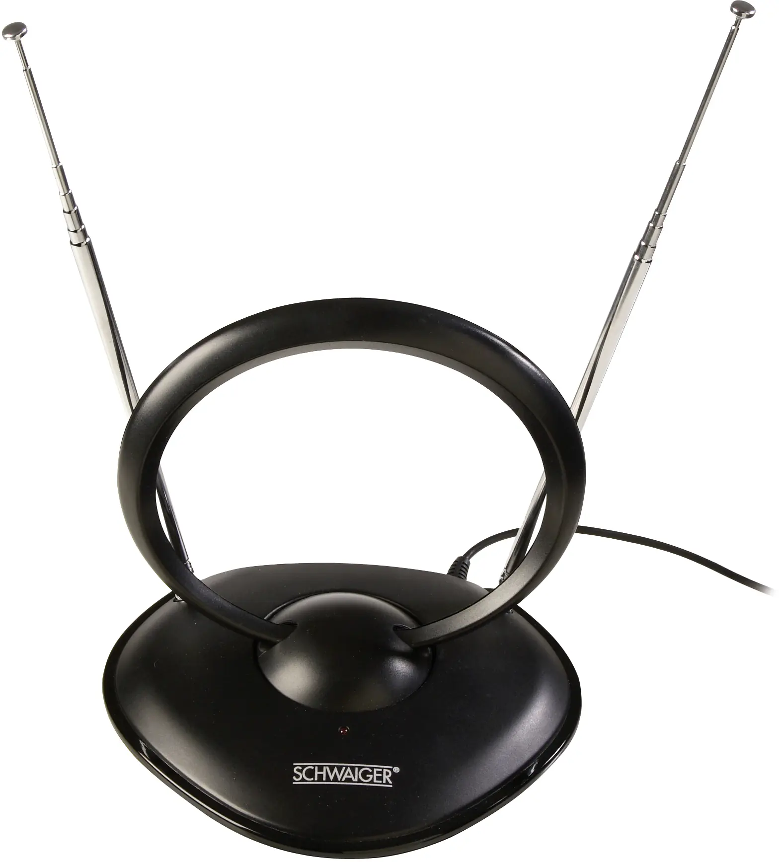 Schwaiger DVB-T2 Zimmerantenne ZA8960 013 schwarze Flachantenne für den Innenraum, aktiv