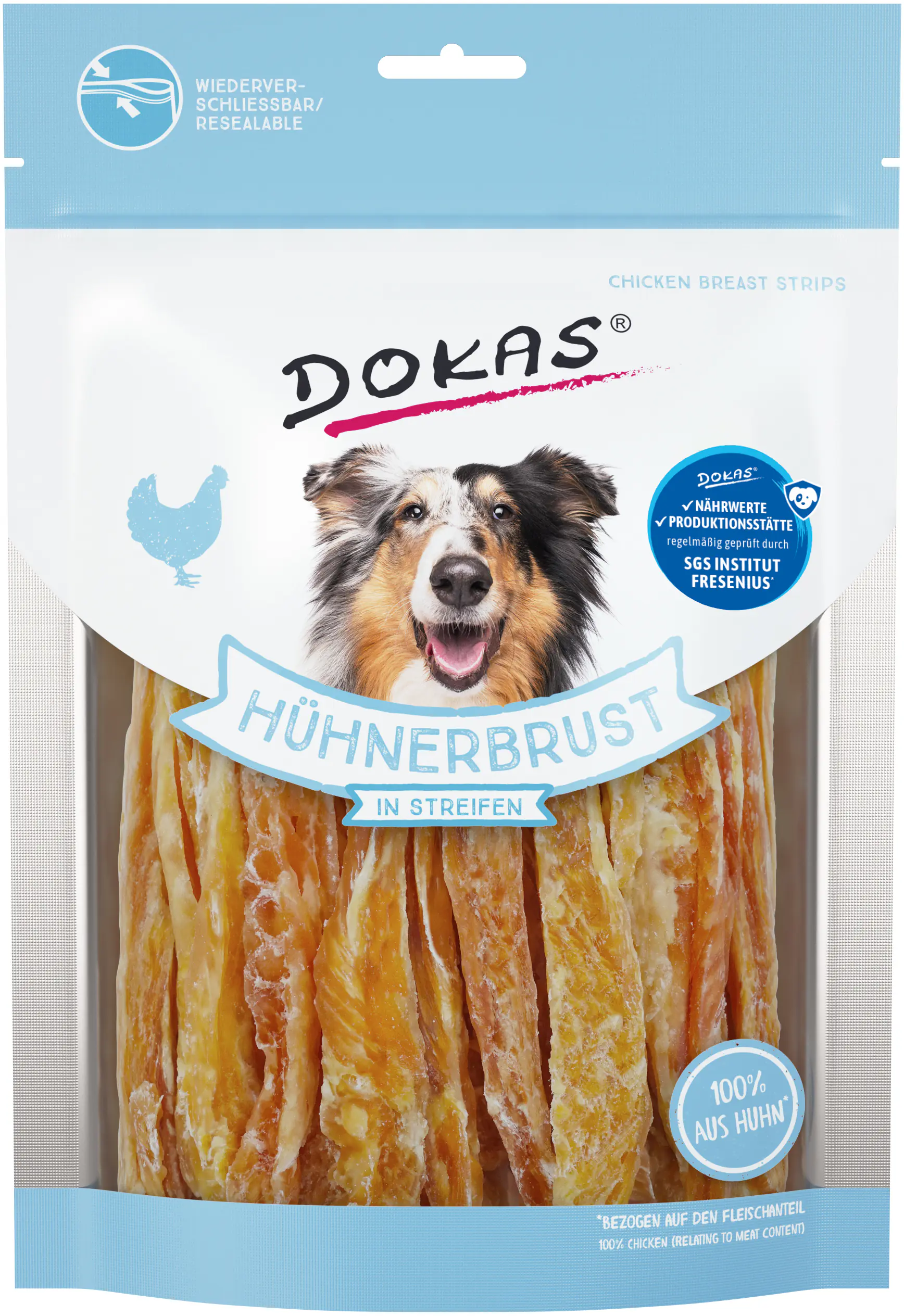 Dokas Hühnerbrust in Streifen 250 g