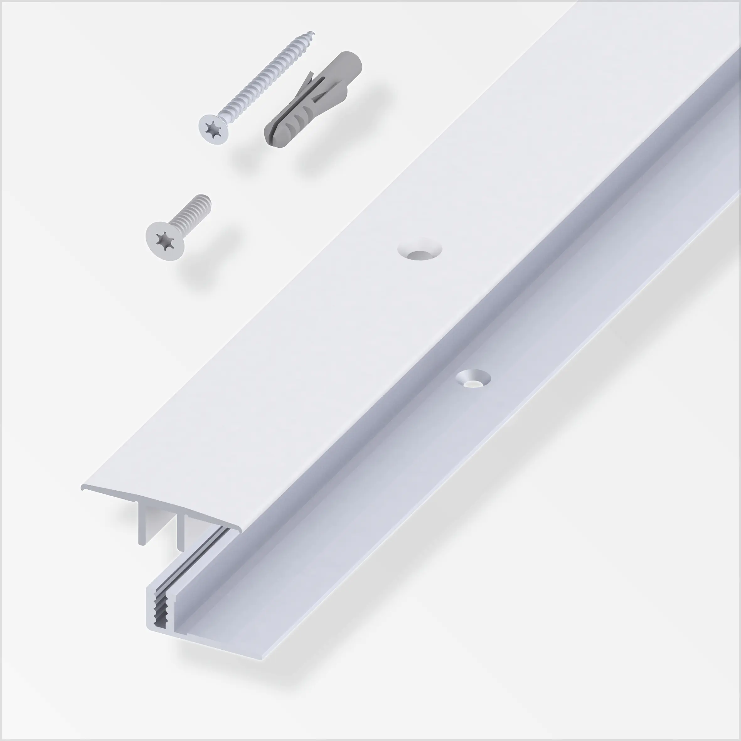 alfer Übergangs-Profil und Träger-Profil 2 m, 33 x 7 - 15 mm Alu