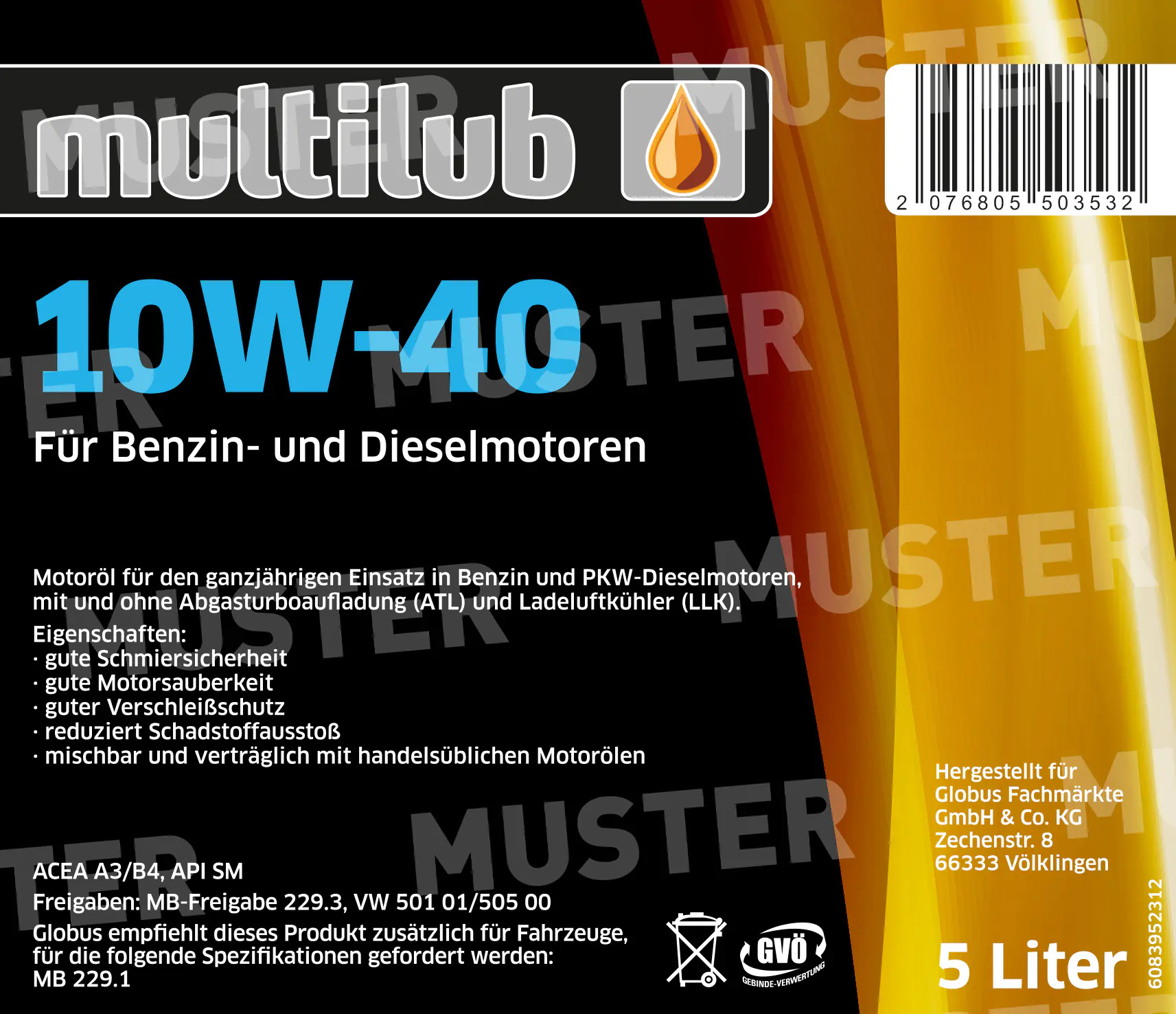 Multilub Motoröl 10W-40 5L