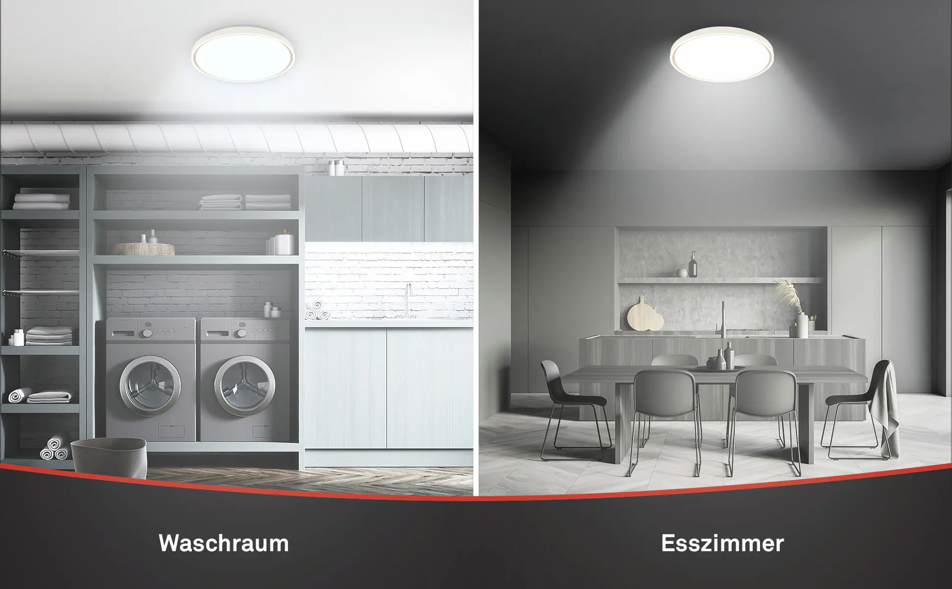 Briloner LED-Deckenleuchte Ina Ø49,5 cm 48W grau CCT dimmbar