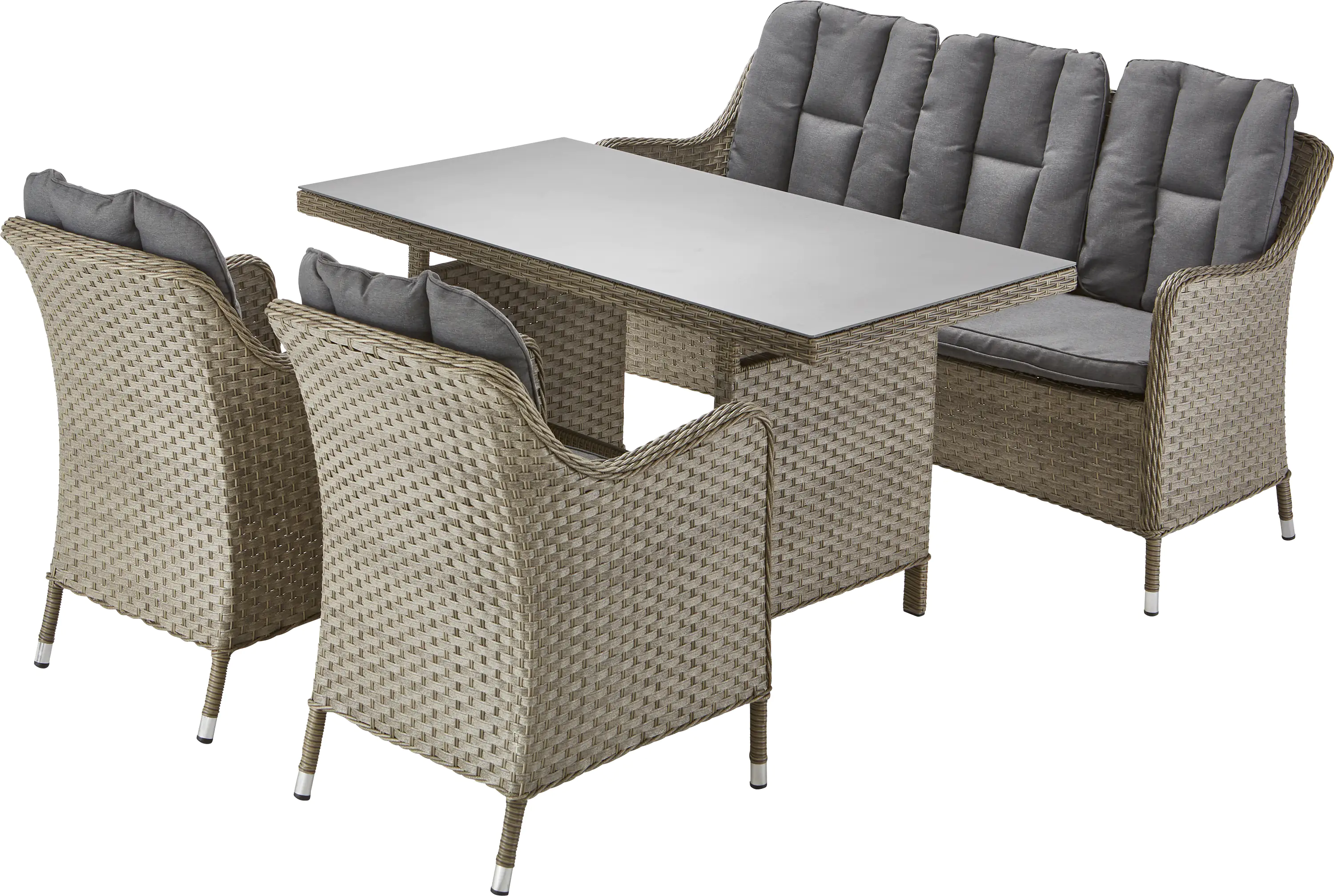4333692070355_01 Primaster Dining Lounge Möbelset Santa Fee 4 teilig