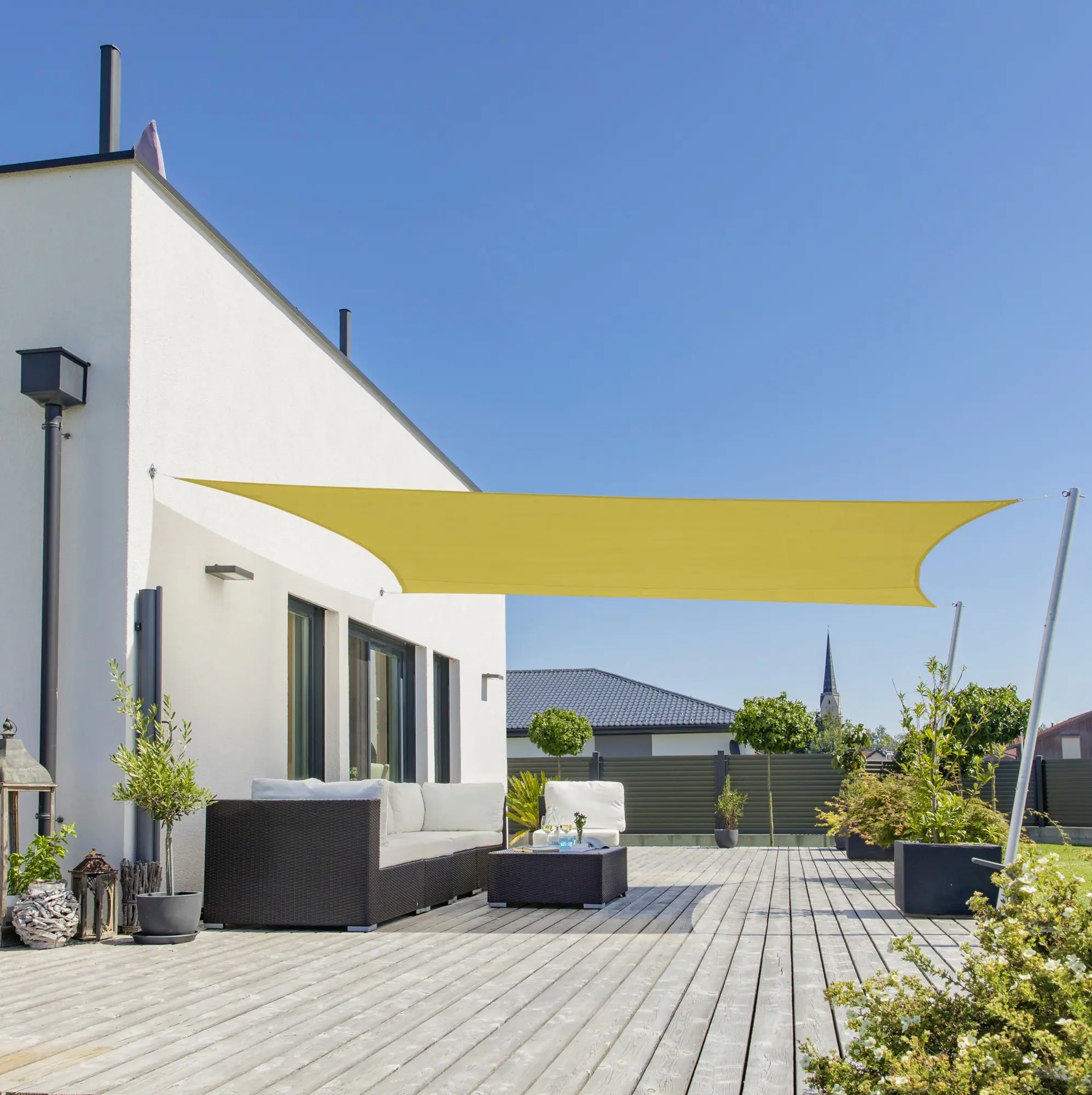 Windhager Sonnensegel Cannes gelb 3 x 4 m