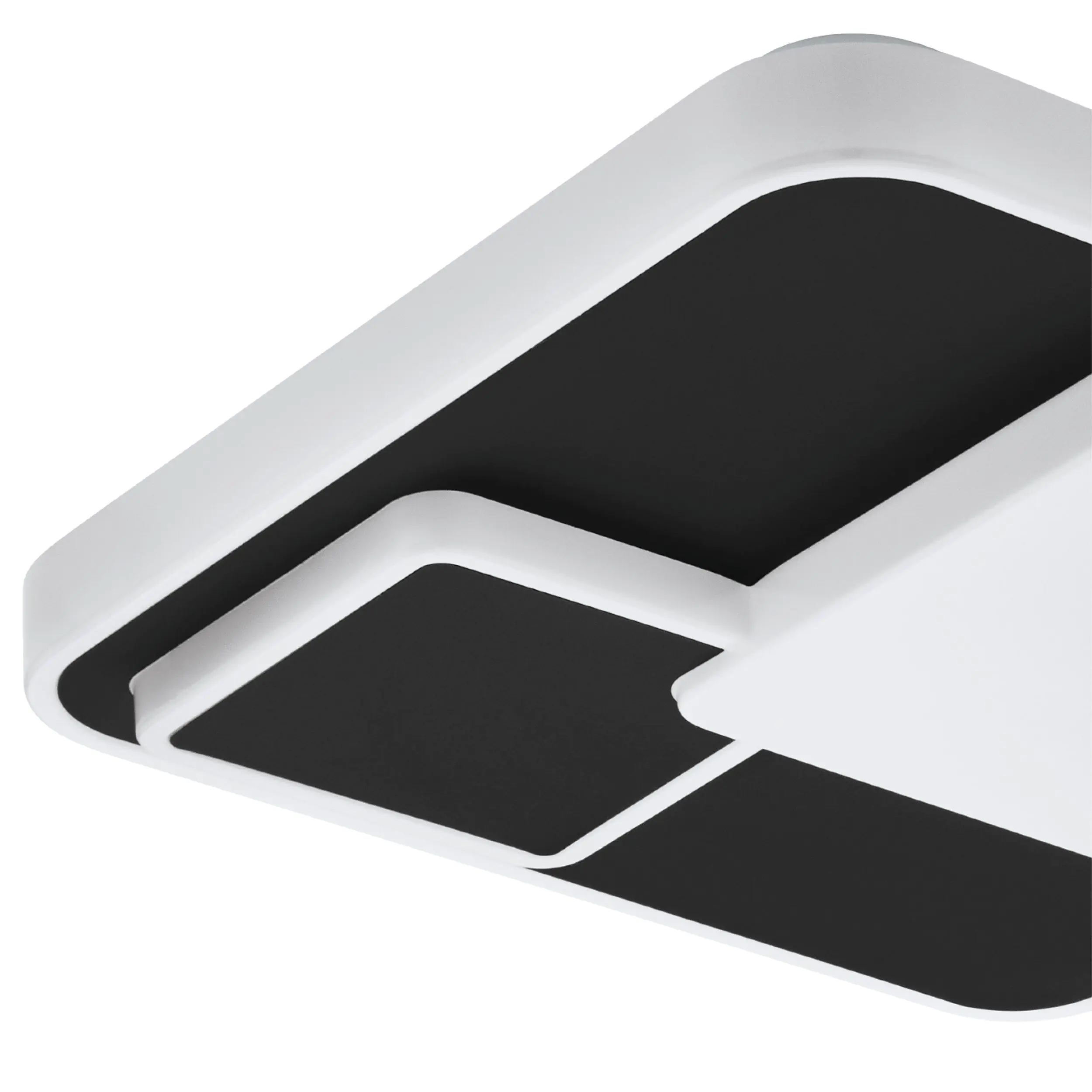 Eglo LED Deckenleuchte Lepreso weiß-schwarz 38,5 x 38,5 cm warmweiß