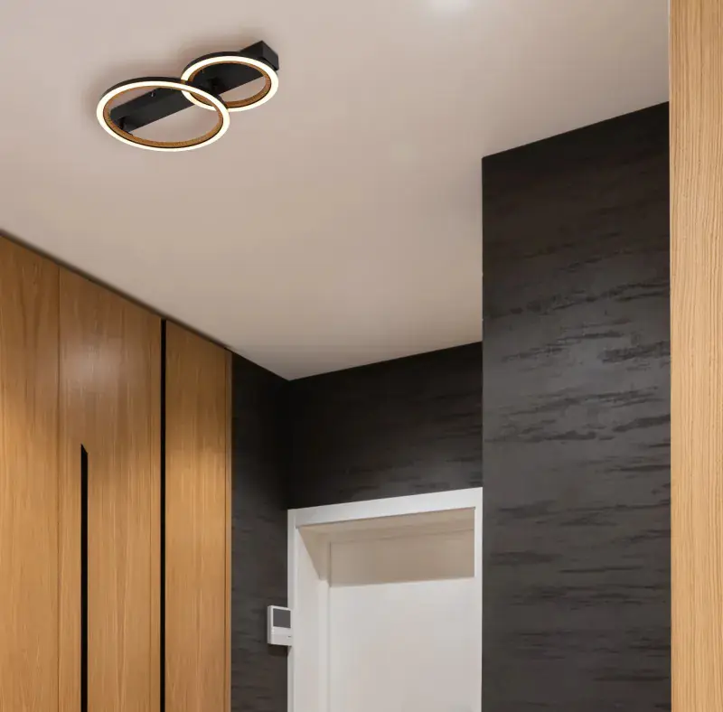 Globo Deckenleuchte Dakari I 4 x 30 cm L x B schwarz warmweiß