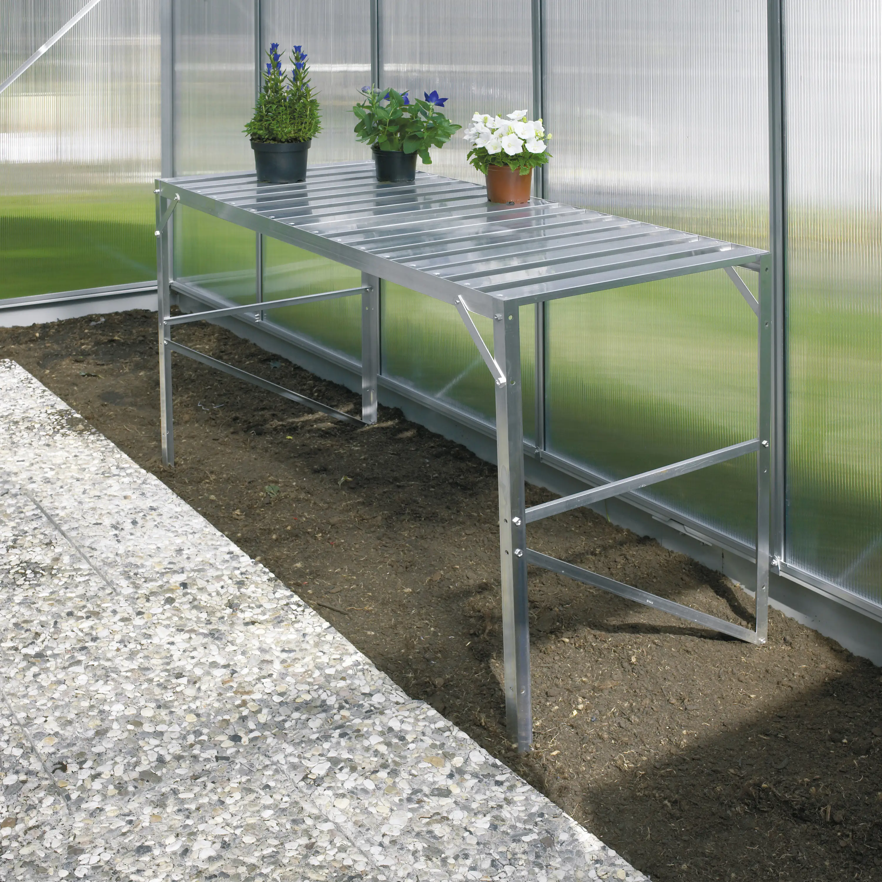Vitavia Alutisch 121 x 54 x 76 cm aluminium 1 Ablage