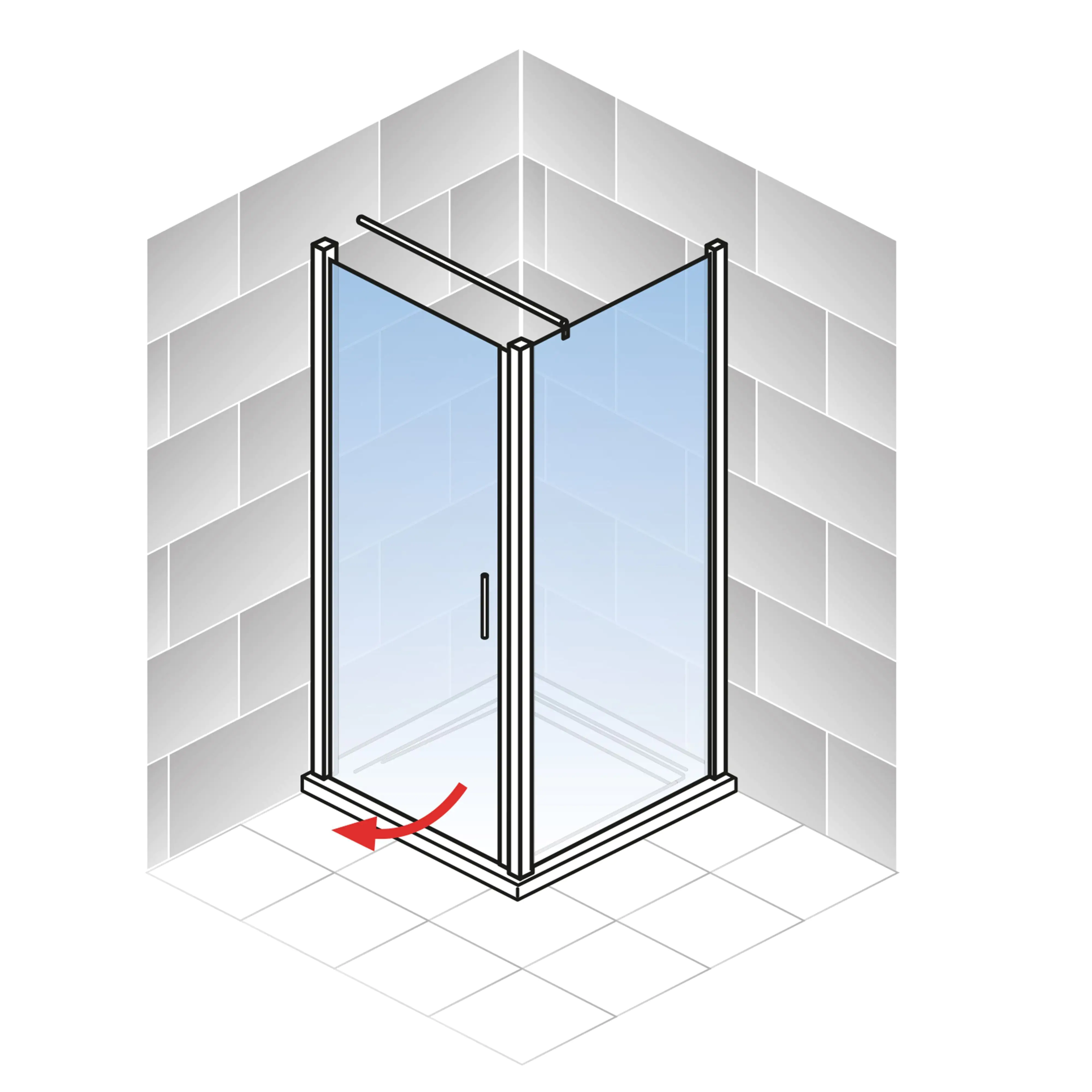 Schulte Drehtür mit Seitenwand Alexa Style 2.0 90 x 90 cm mattschwarz Schulte Drehtür mit Seitenwand Alexa Style 2.0 90 x 90 cm mattschwarz