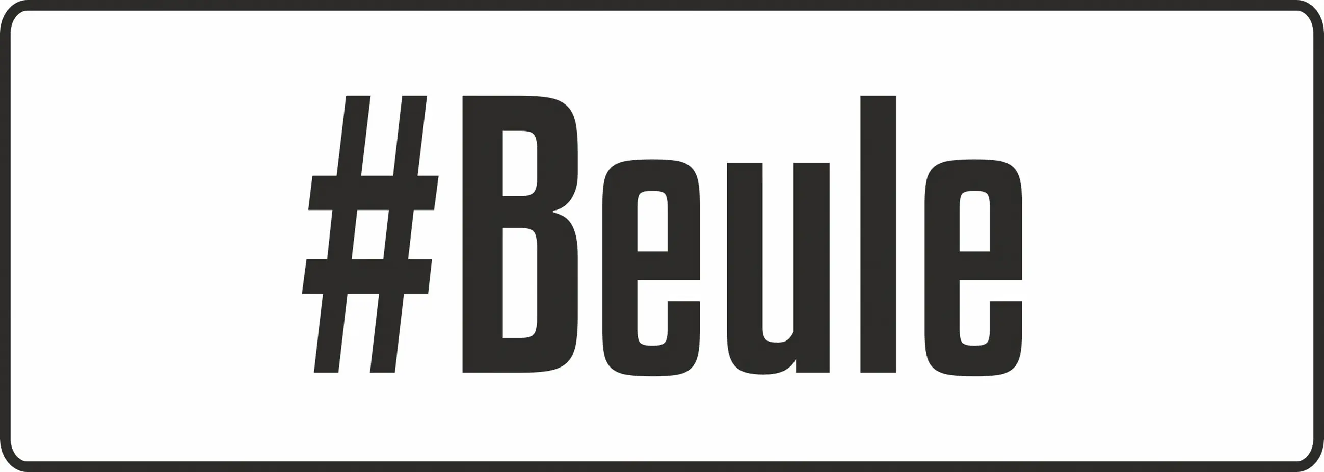 Hermann Schütz Autoaufkleber #Beule 4 x 11 cm