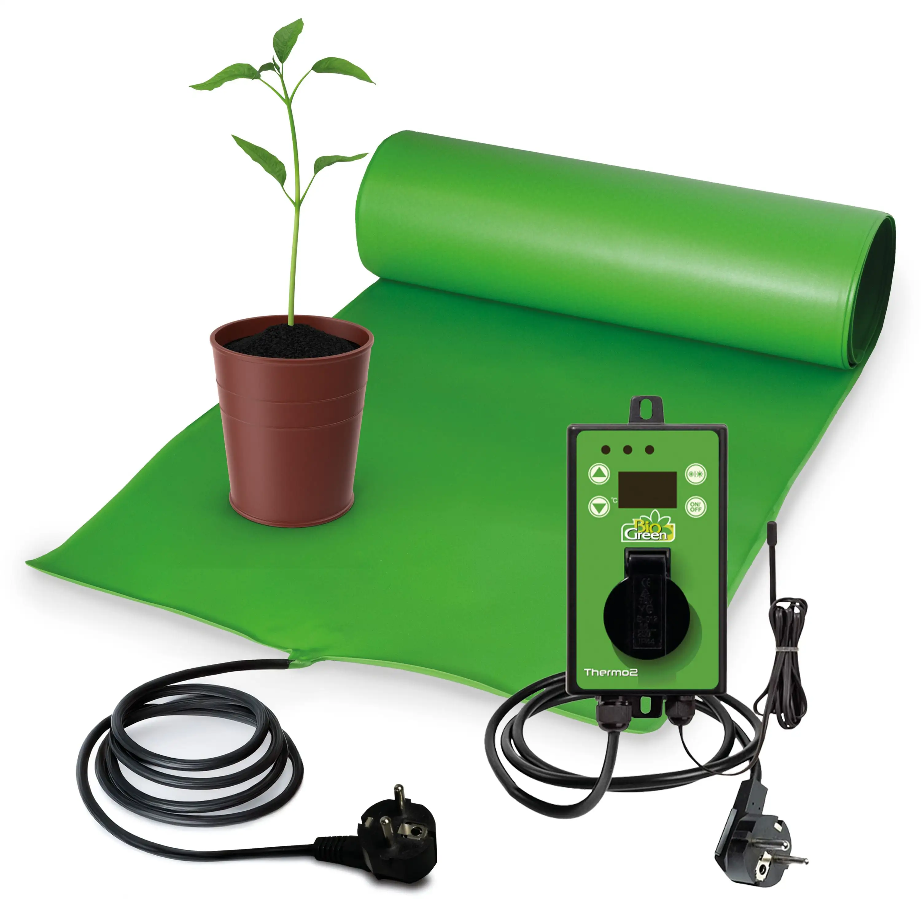 BioGreen Wärmeplatte als Anzuchtbooster für Pflanzen 60 x 200 cm 230 W inkl. Digital-Thermostat