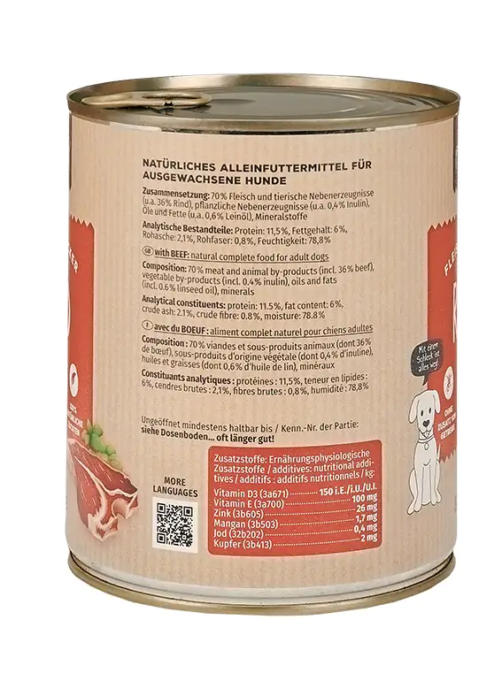 Primox Nassfutter für Hunde Rind 800 g Primox Nassfutter für Hunde Rind 800 g
