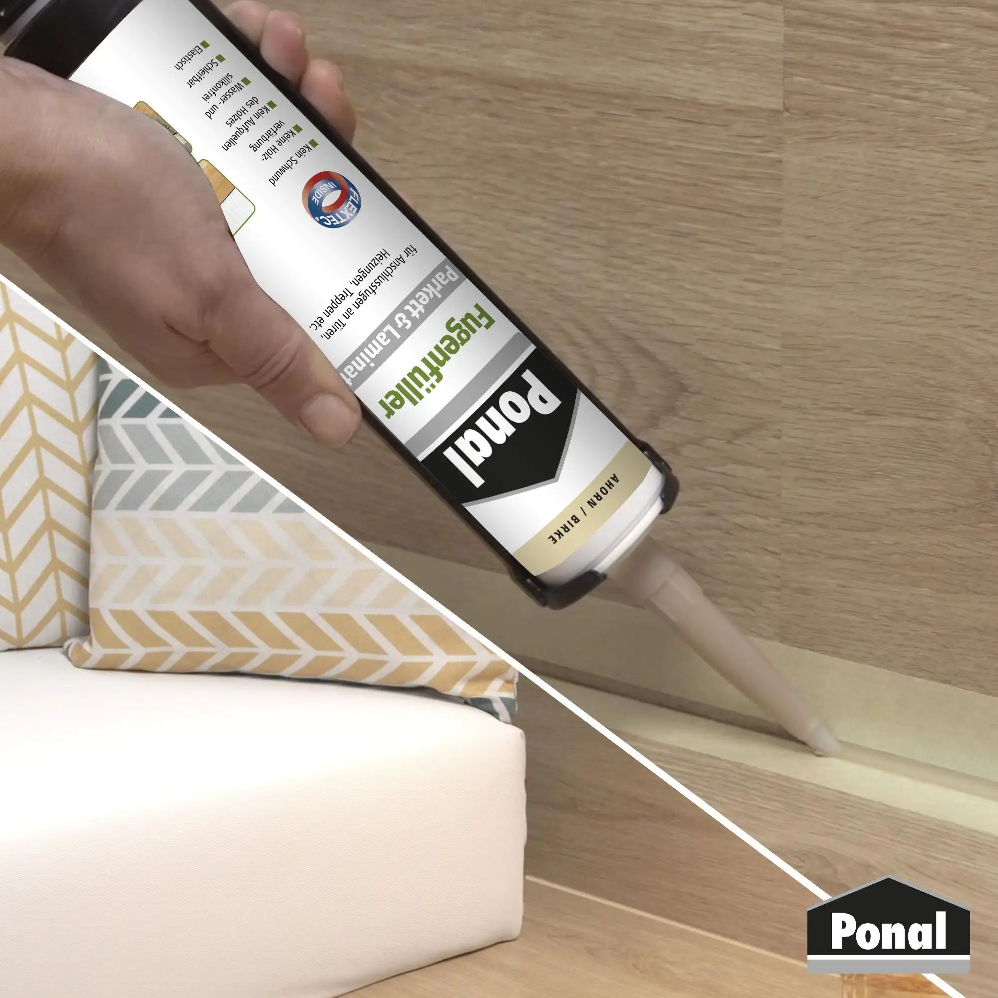 Ponal Fugenfüller Parkett & Laminat 280 ml Kartusche, Ahorn / Birke