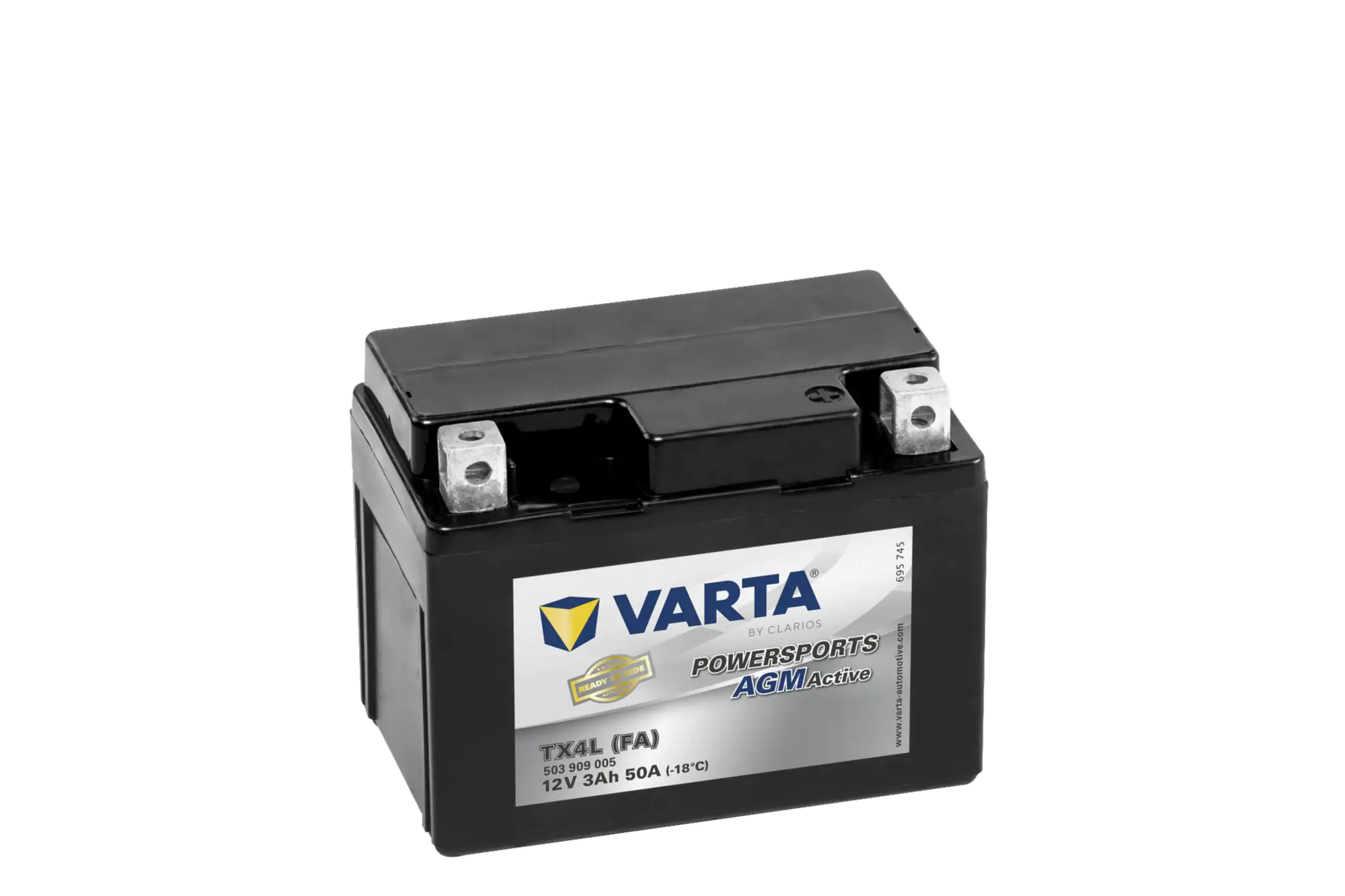 Varta AGM-Motorradbatterie TX4L FA 12V 3Ah 50A