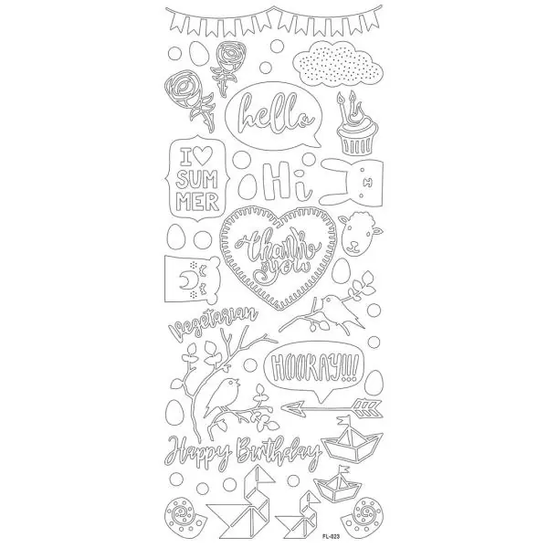 Relief-Sticker Basic 10 Blatt