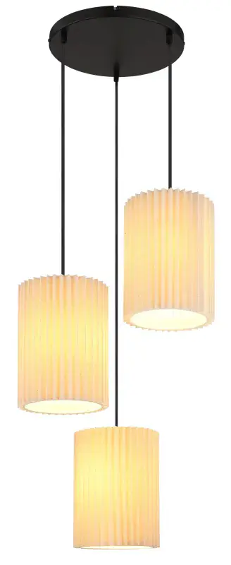 Globo Hängeleuchte Page Ø 46 x 120 cm schwarz matt