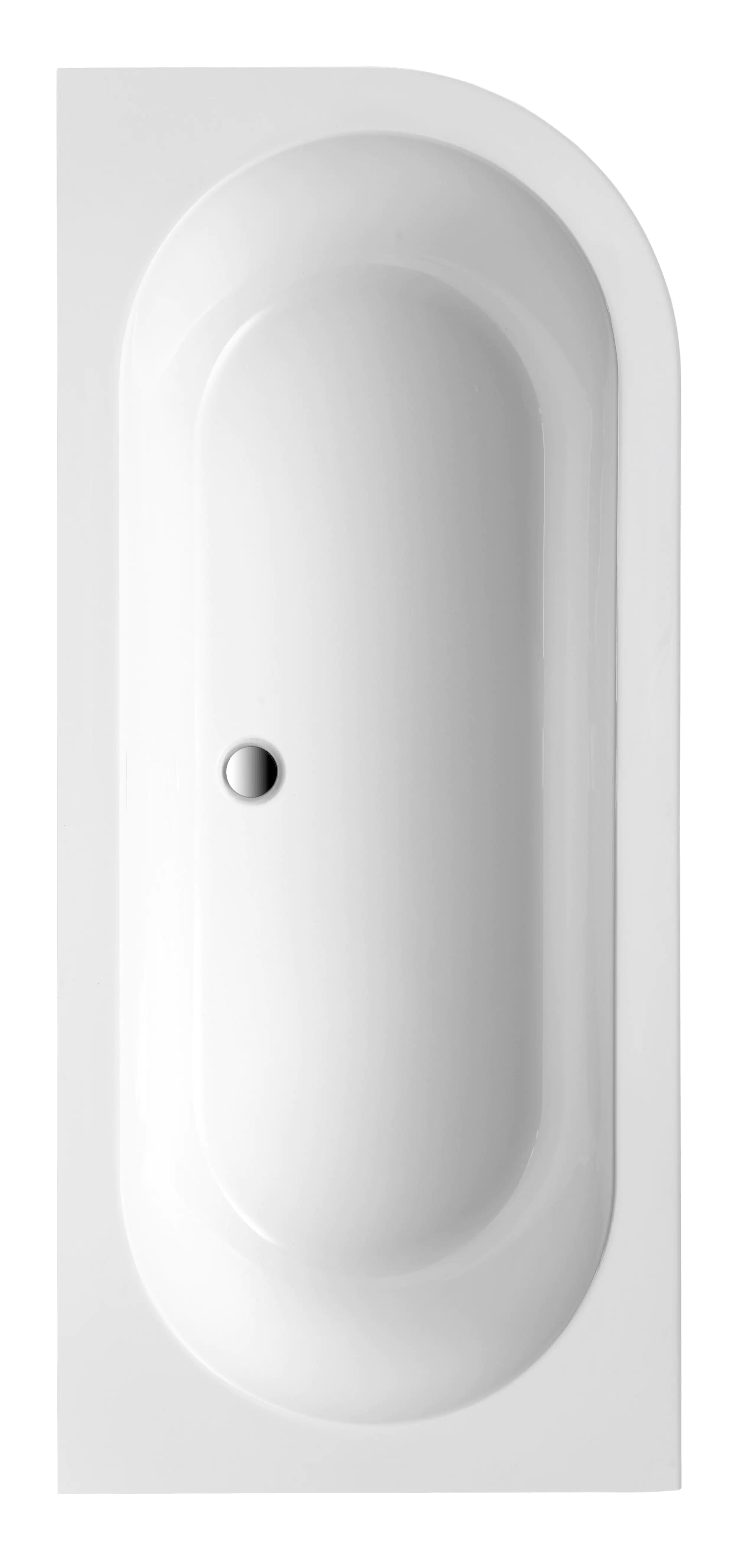 Ottofond Freistehende Badewanne Modena Corner Weiß rechts 178 x 78 x 44 cm