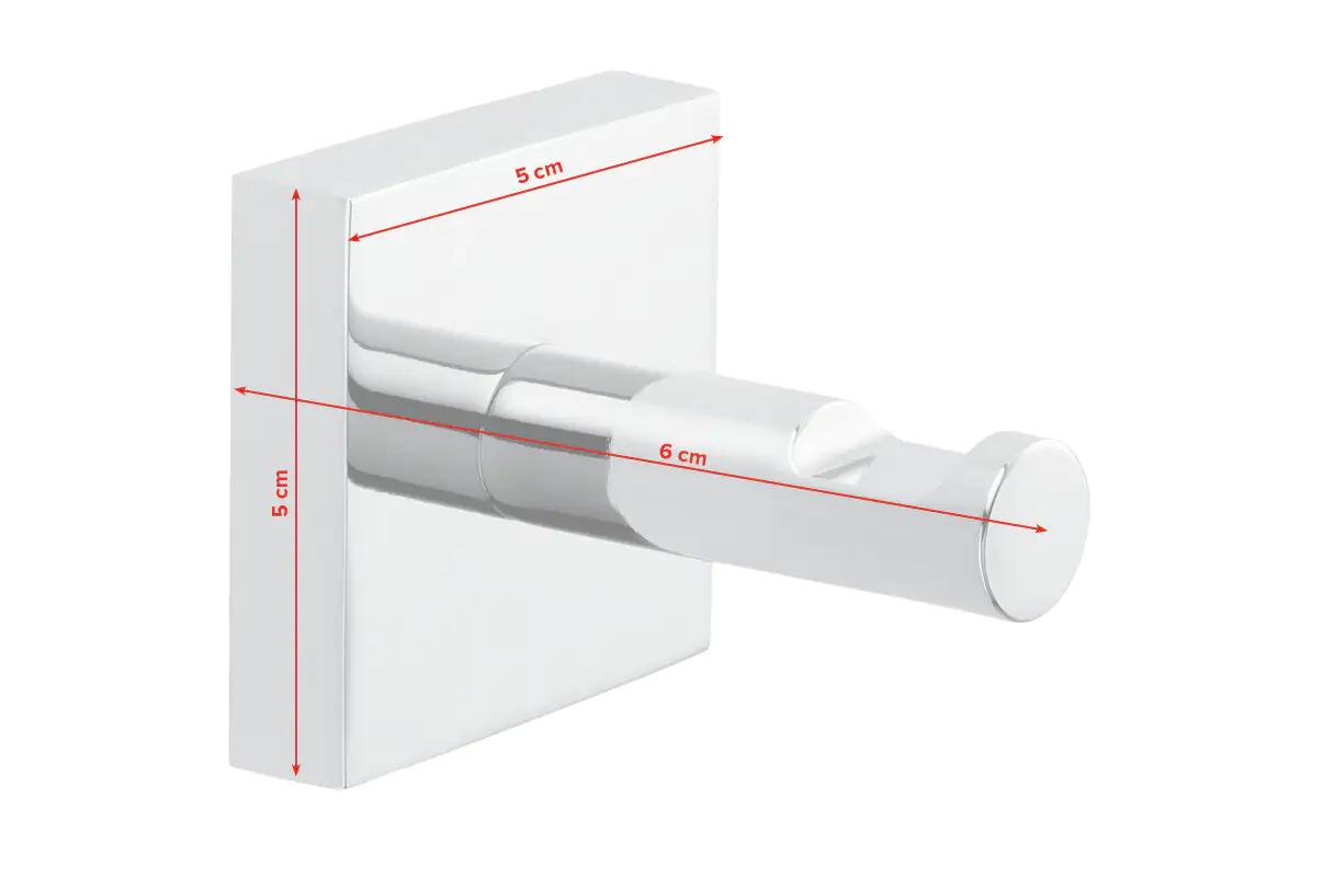tesa Ekkro Handtuchhaken chrom eckig 1 Haken tesa Ekkro Handtuchhaken chrom eckig 1 Haken