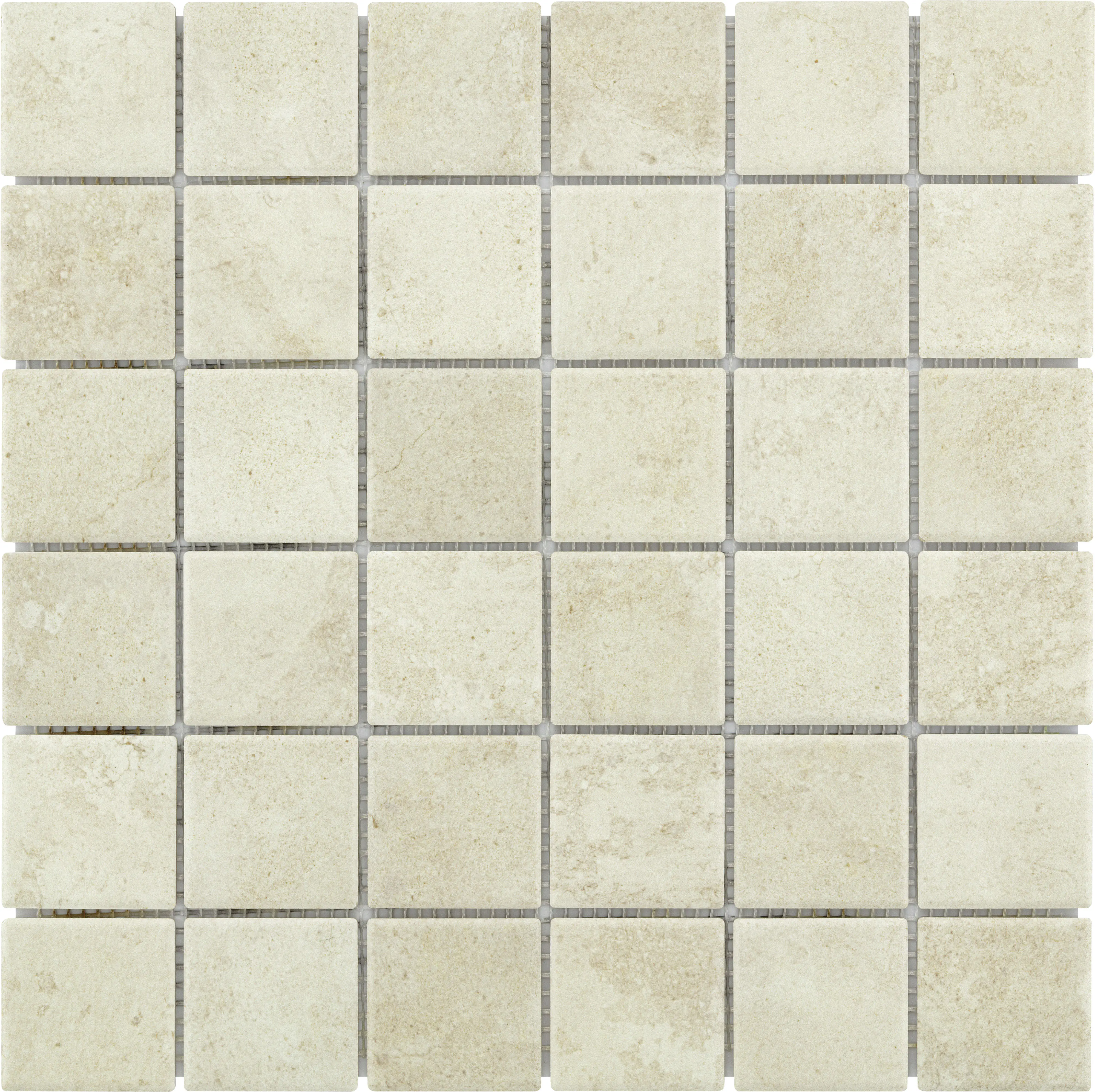 Mosaikfliese 29,7 x 29,7 cm mineralbeige Steinmaß: 4,7 x 4,7 cm rutschhemmend