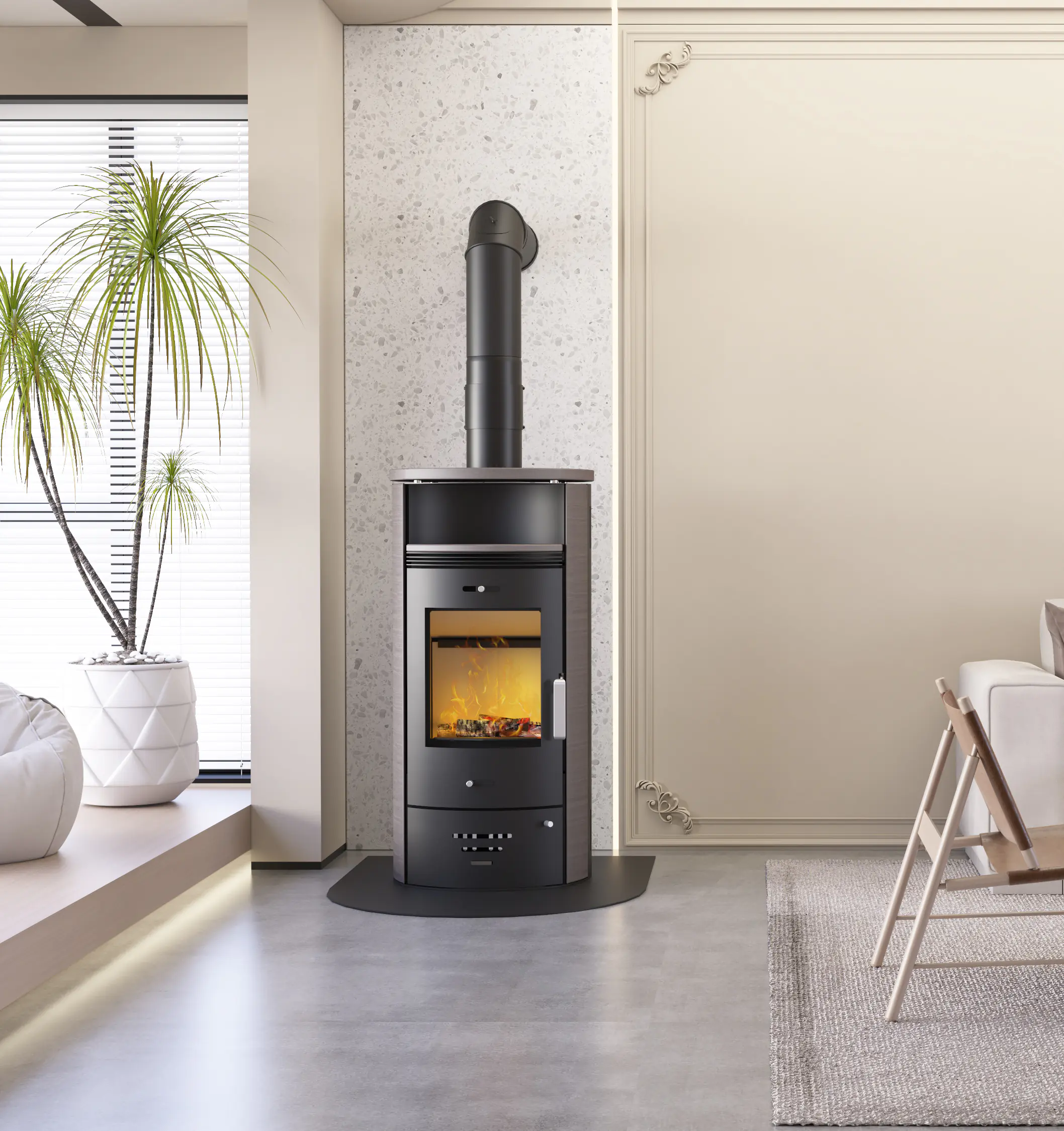 Accente Kaminofenfilter Sauberling schwarz