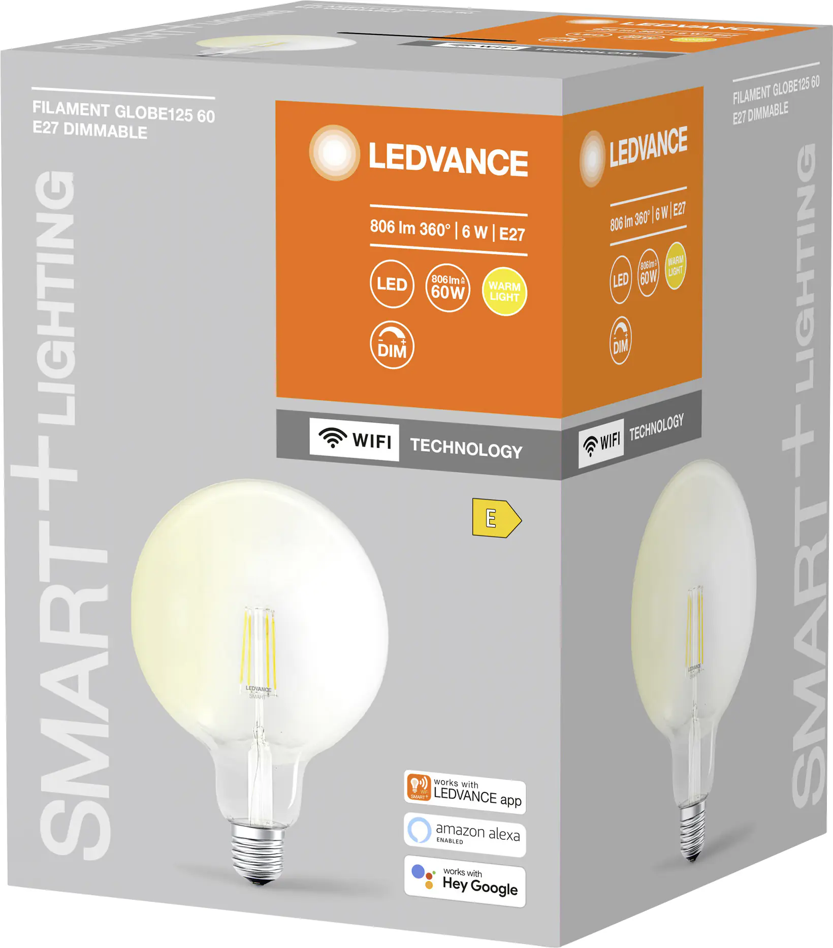 Ledvance Smart+WiFi LED Leuchtmittel Globe G125 Globe E27 6 W Smart